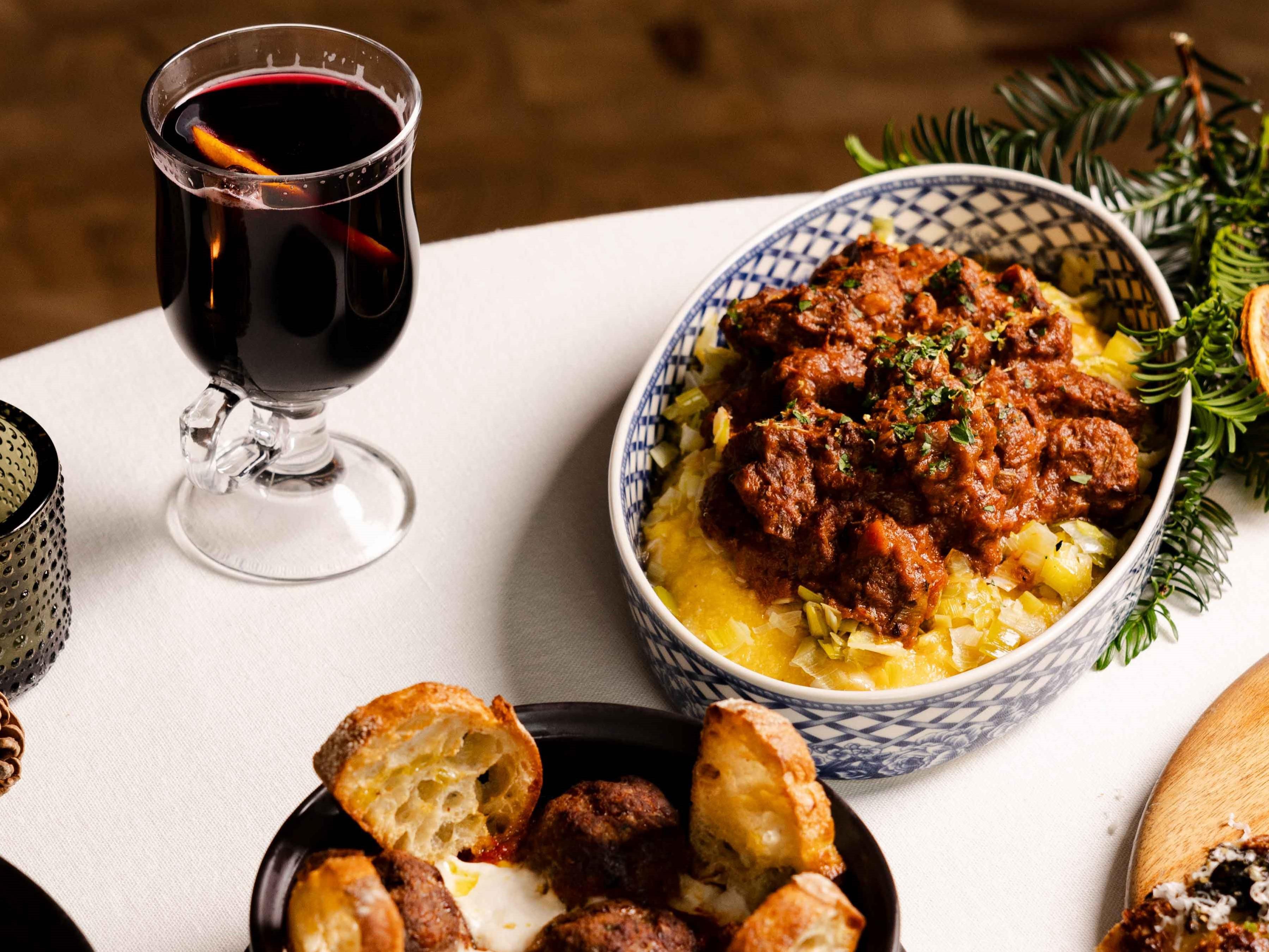 Food and cocktail display