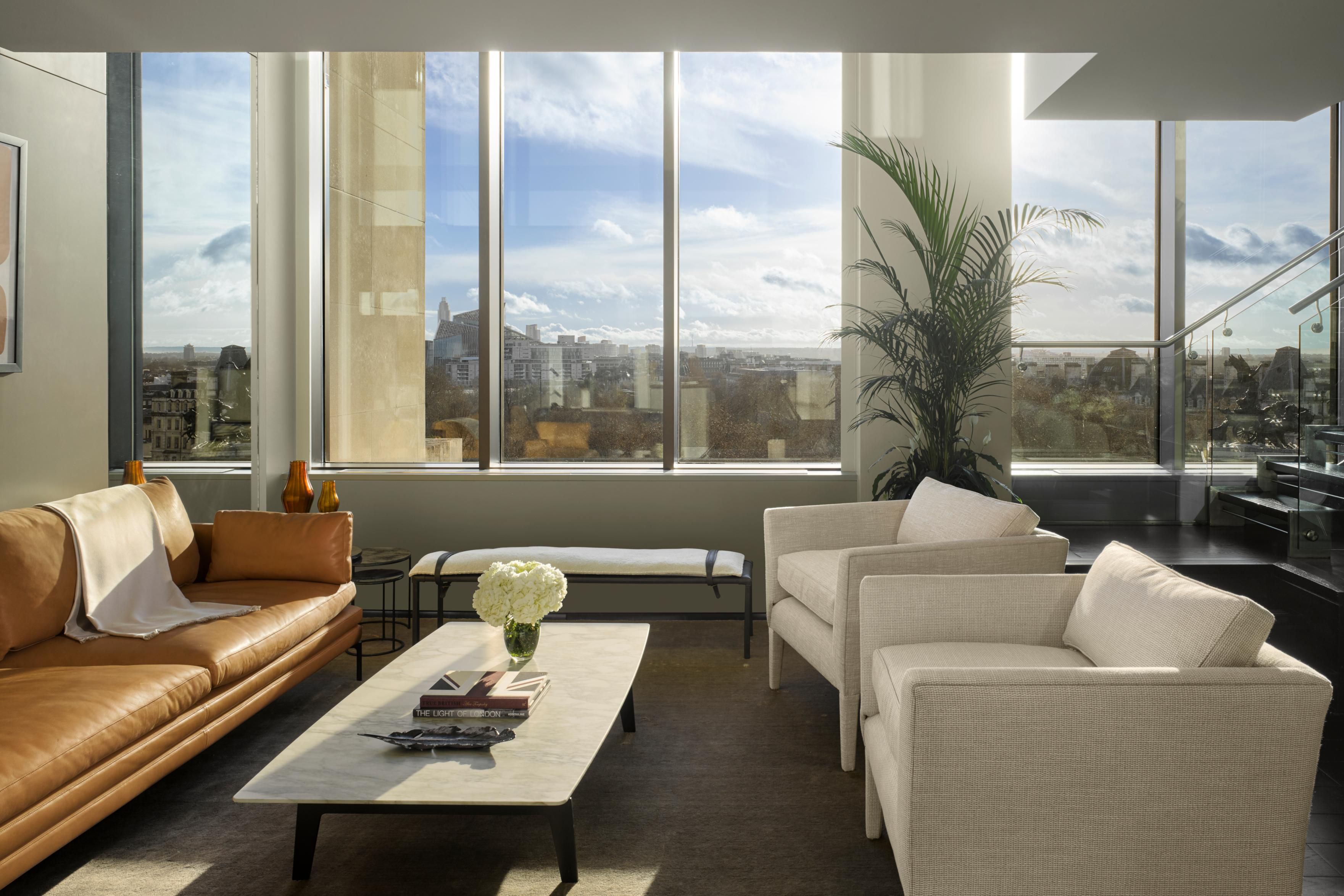 luxury suite in london with panoramic views