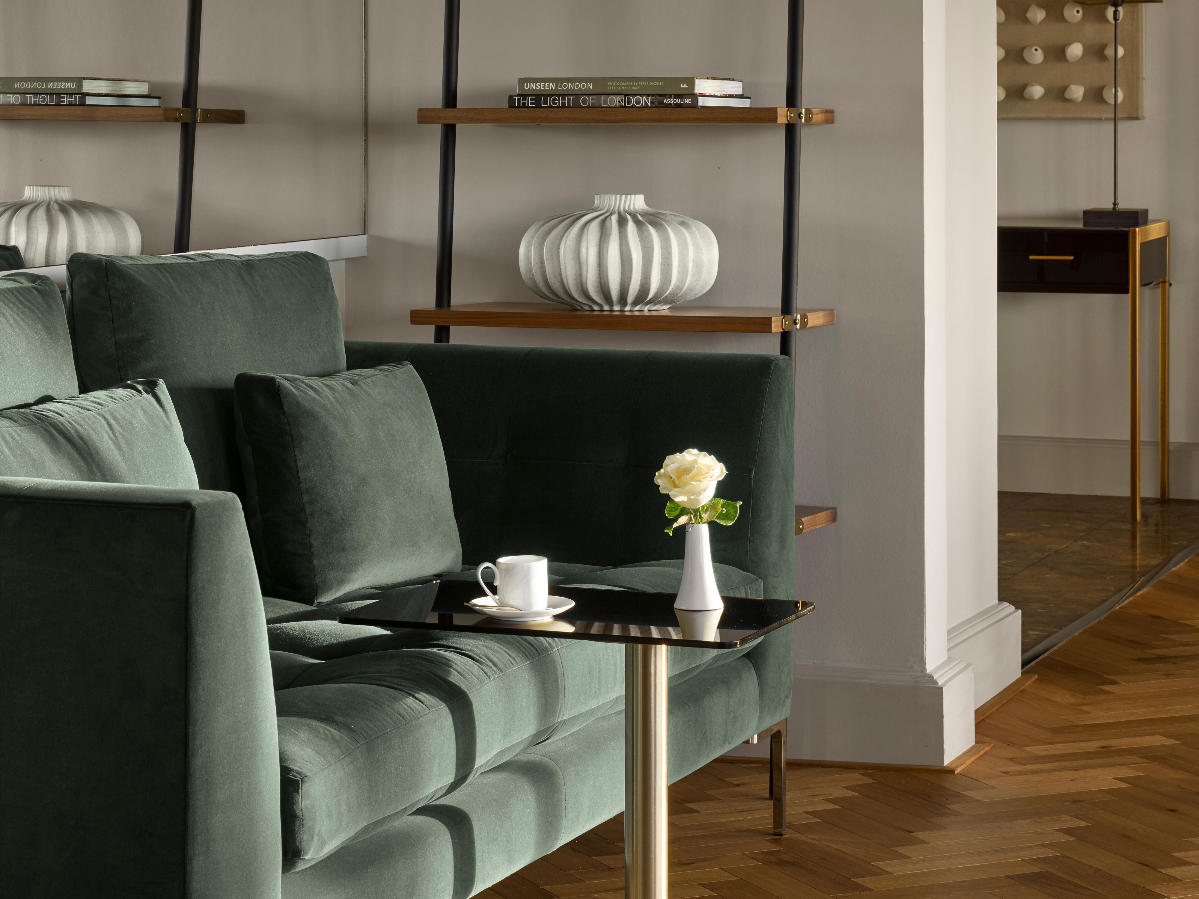 Lounge area in premium London hotel suite