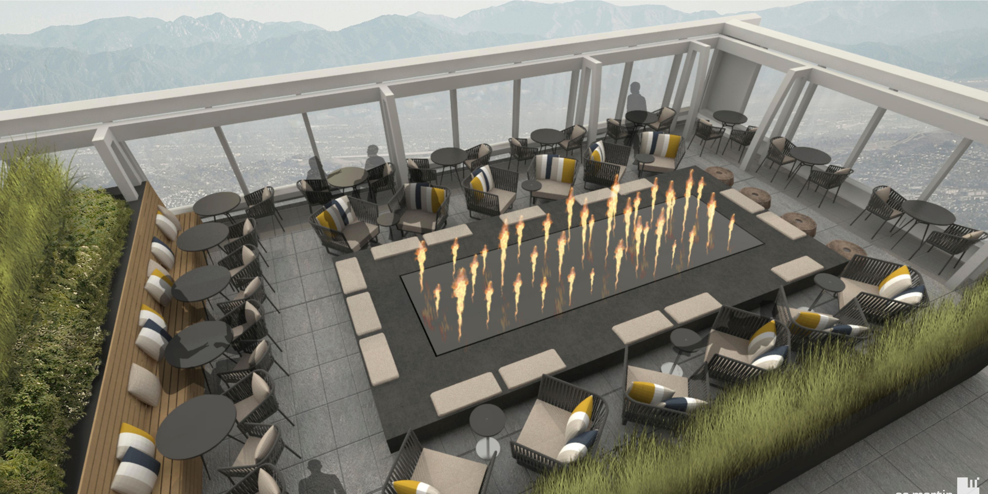 استمتع بأشعة الشمس وإطلالات على وسط مدينة لوس أنجلوس من المسبح