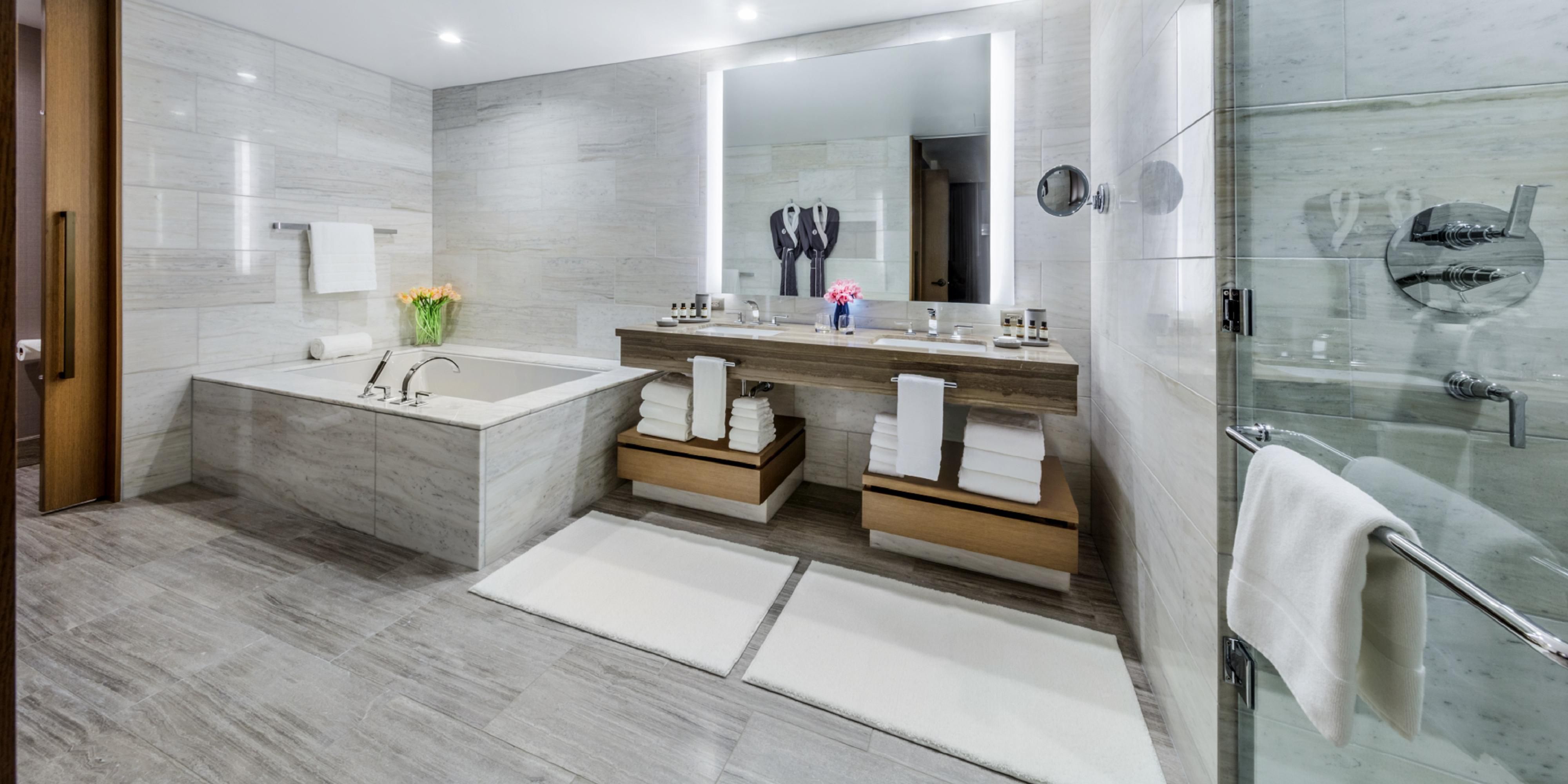 Extra space to get ready in the One Bedroom Suite Bathroom  