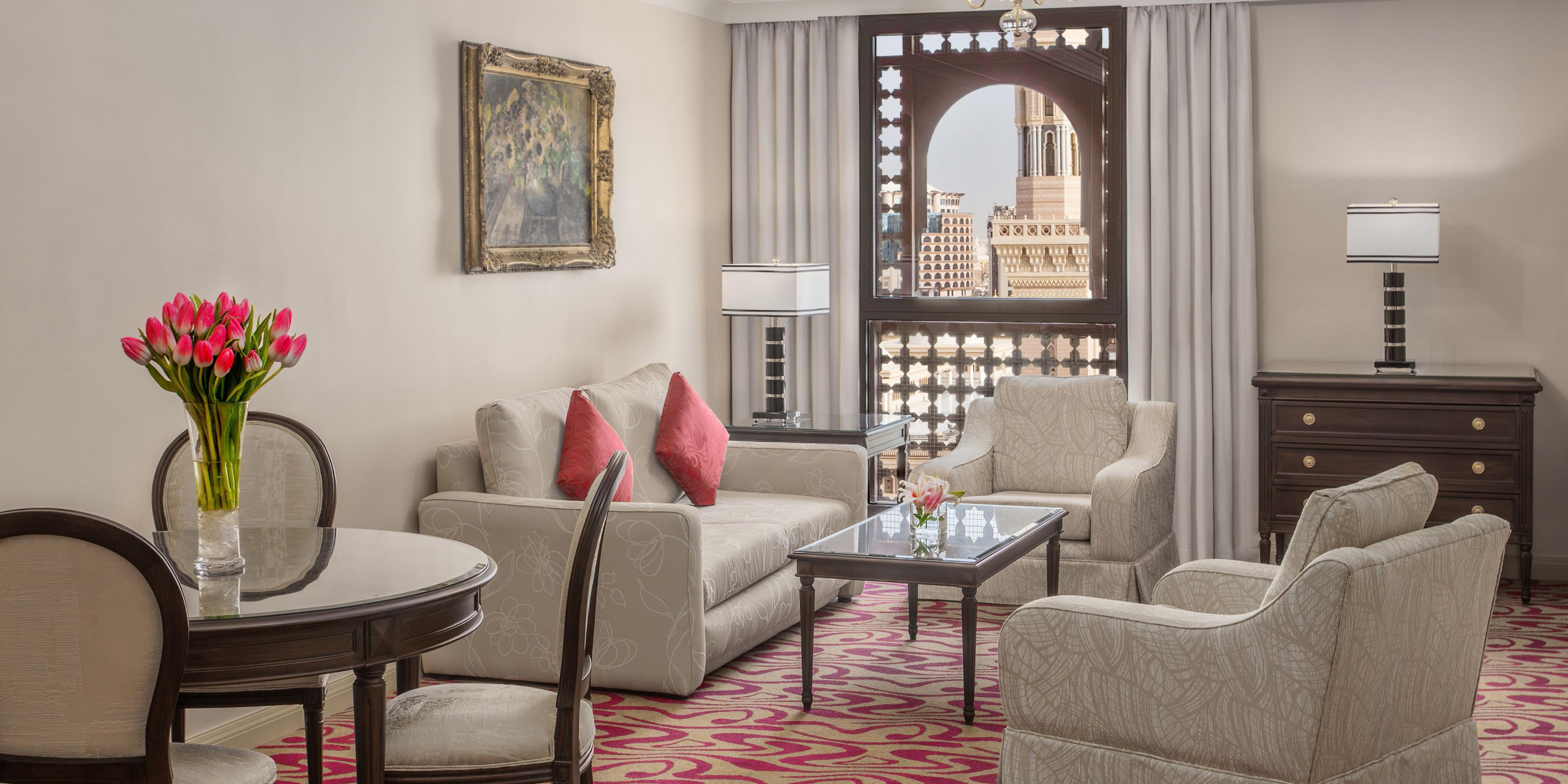 Be in the heart of Madinah near the holiest site in the Islamic world, the Prophet Mosque. Enjoy our luxurious hotel, and the first of choice for pilgrims visiting the second holiest site in Islam after Makkah. Indulge in a spiritual journey and unlock authentic local experiences and sites.
