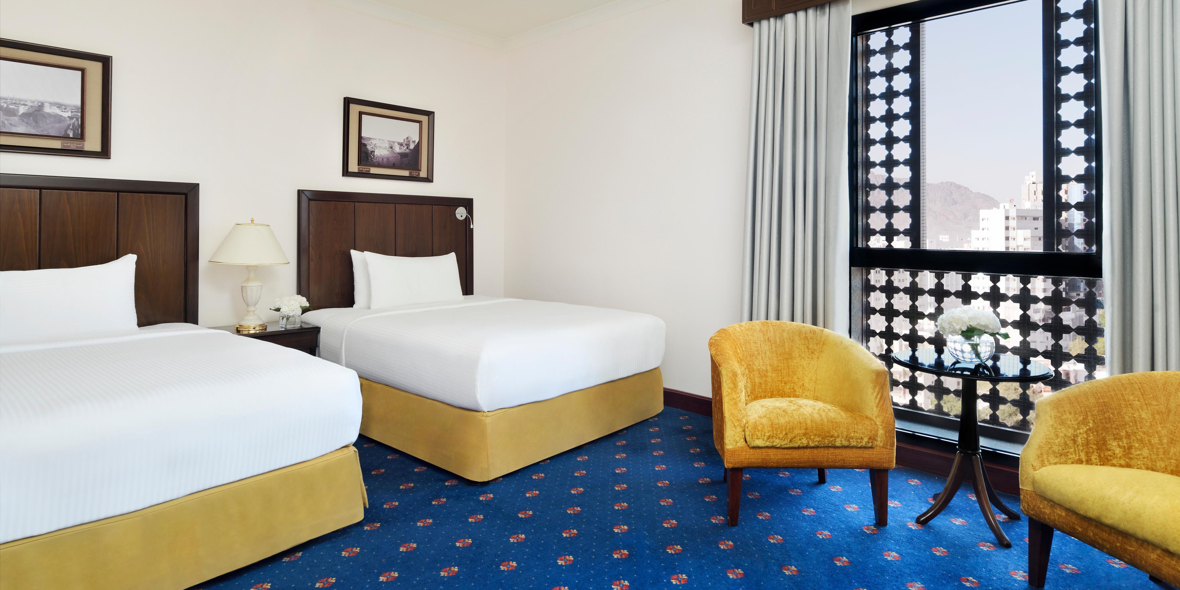  Enjoy luxury in our spacious rooms with Madinah city views