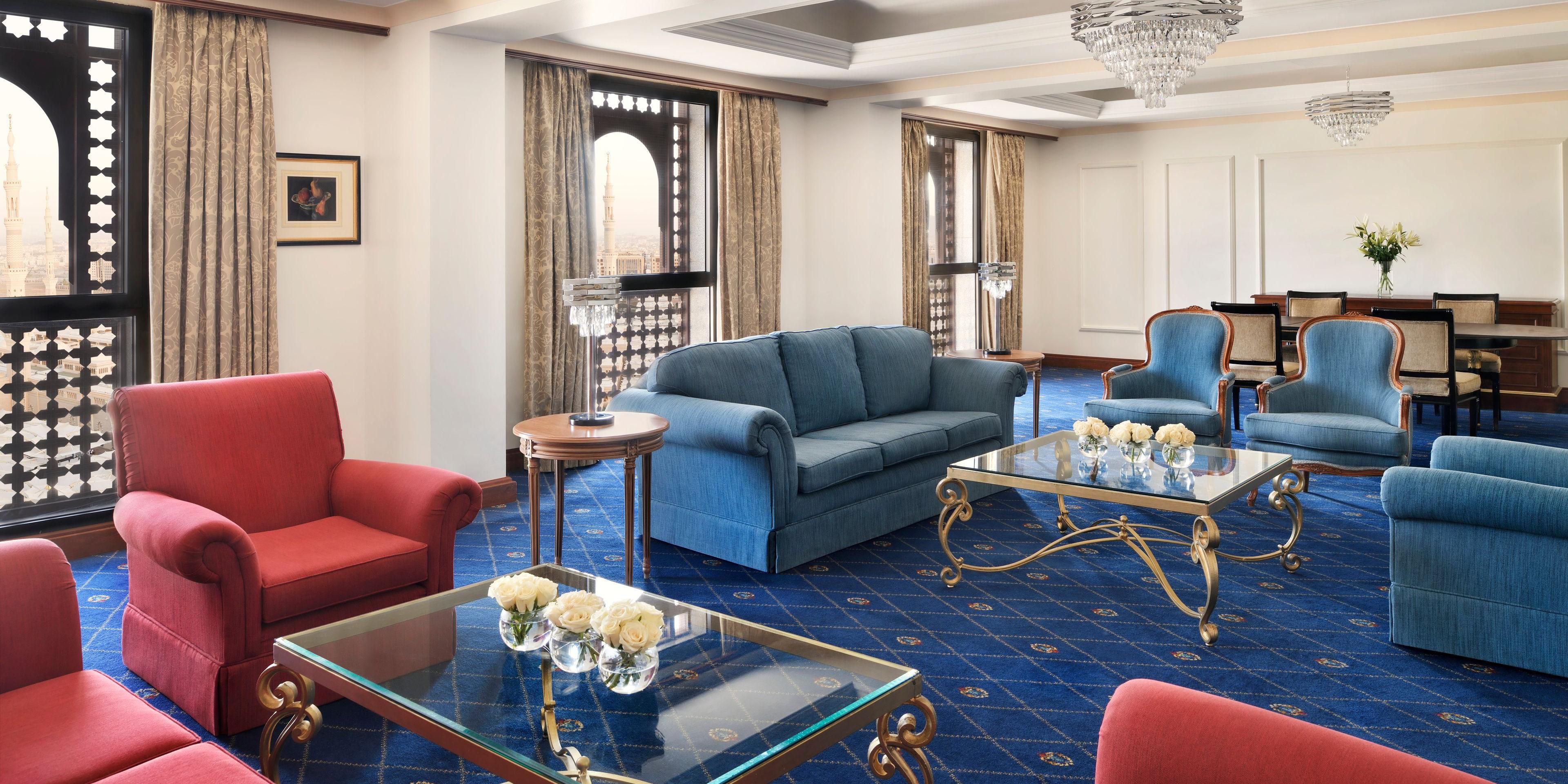 Experience the soul of Madinah with InterContinental Dar Al Iman. Nestled within the Prophet's Mosque's courtyard and just a one-minute walk from the ladies' entrance, our luxurious hotel is the leading choice for Umrah pilgrims, offering an unrivaled spiritual stay in Madinah.
