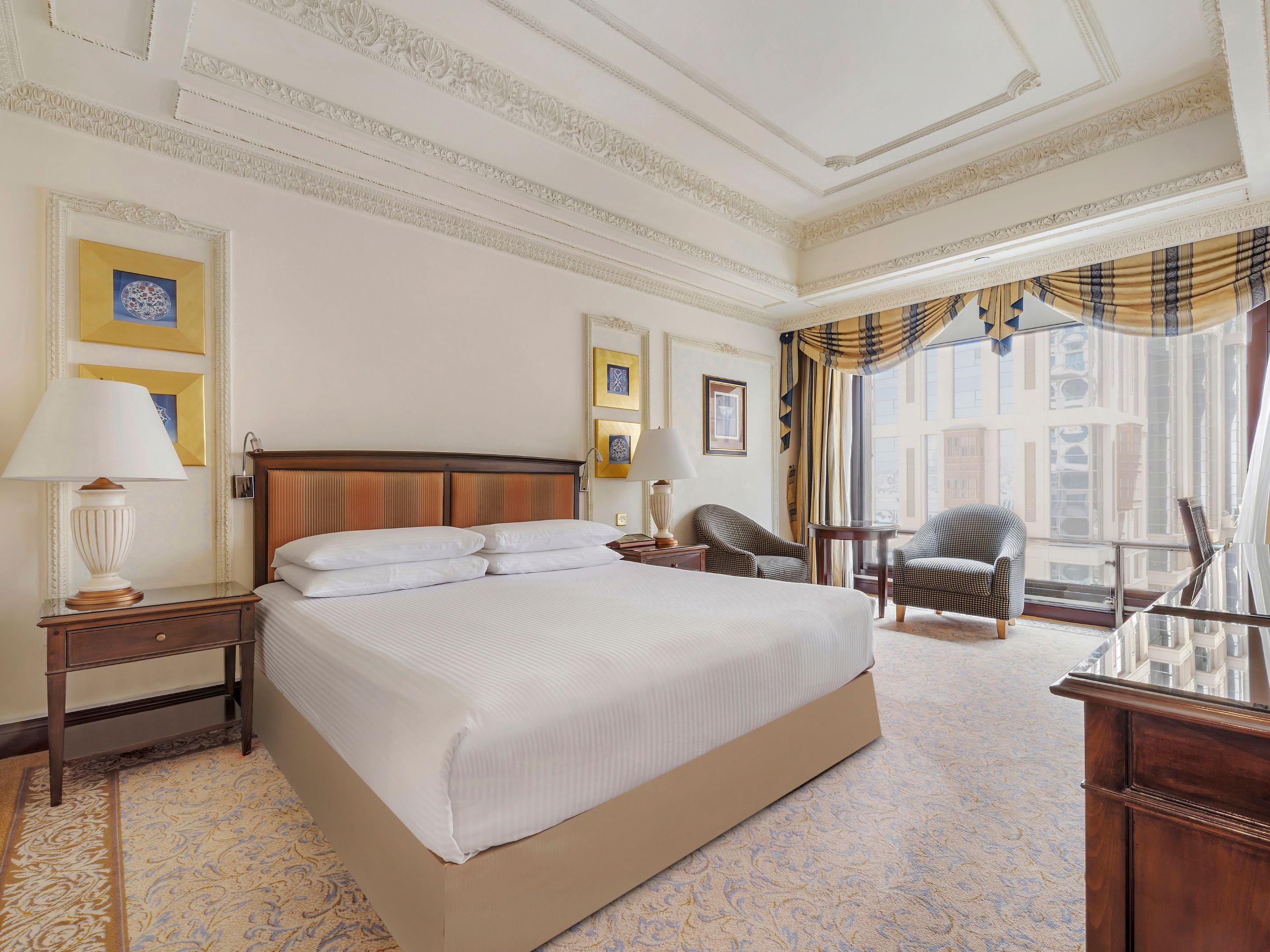 Elegant Guest Room with King Bed with city views of Makkah