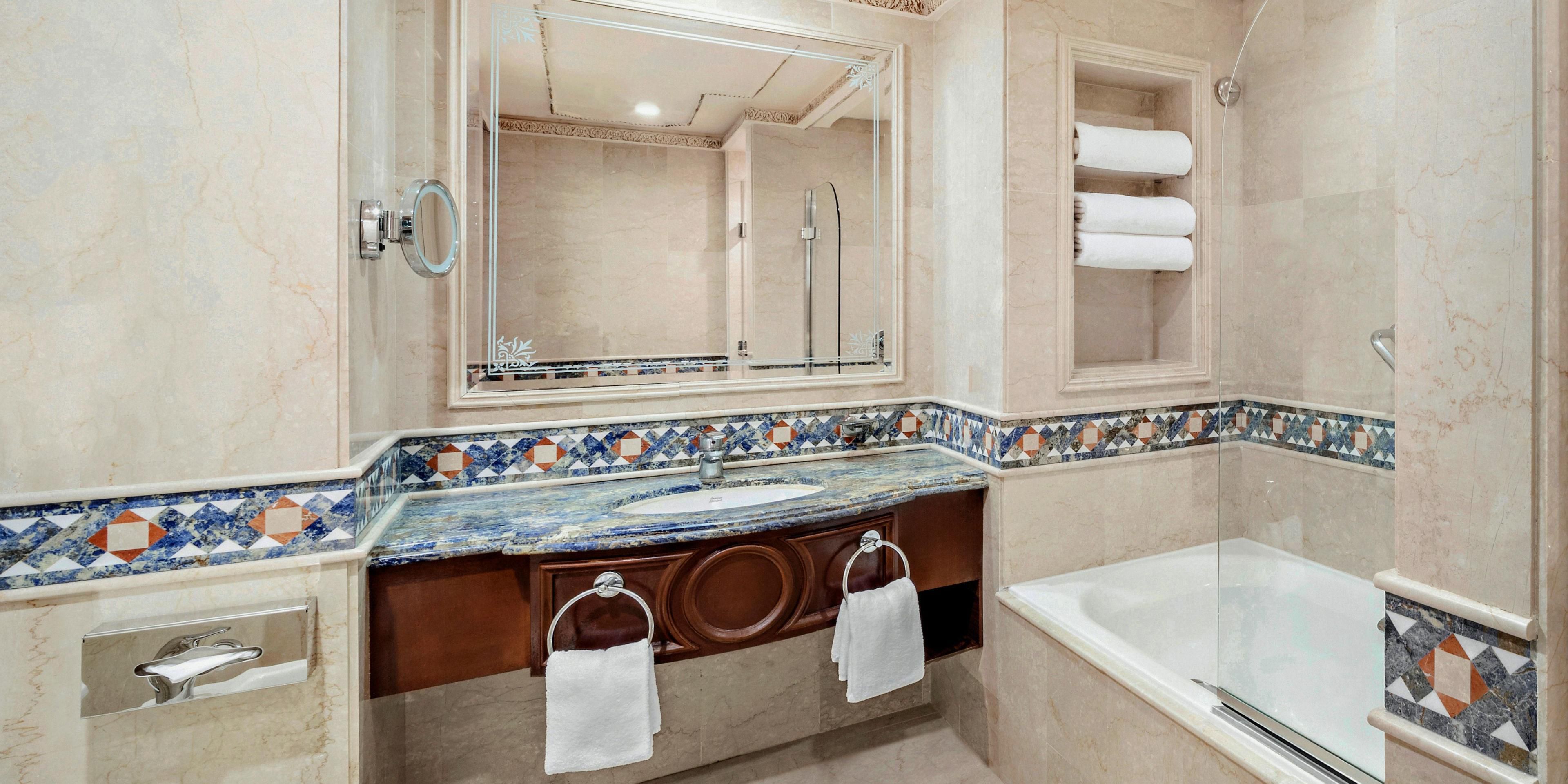 Revitalise in our energising bathrooms 