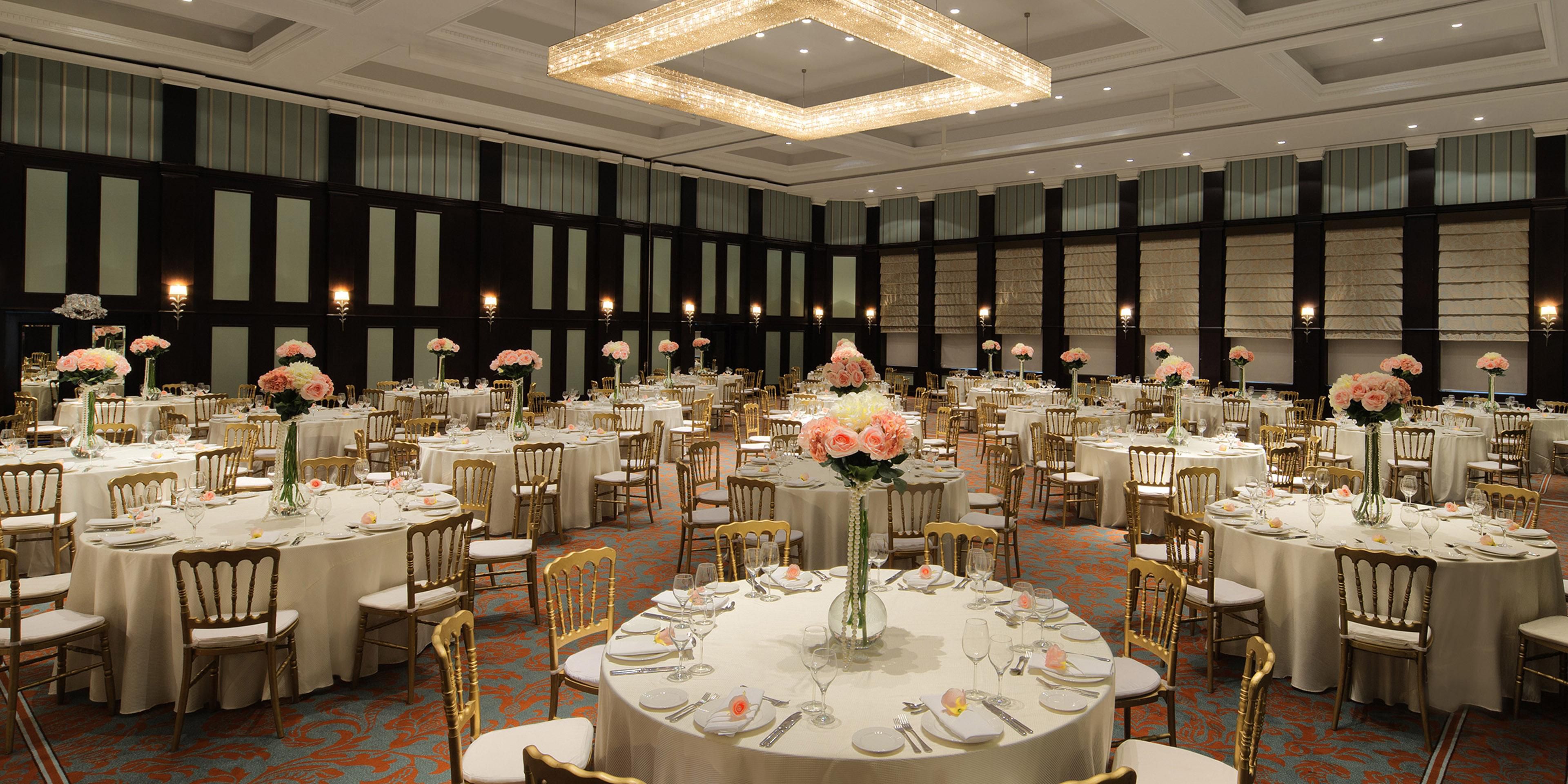 Discover a wedding destination like no other. From the elegant ambiance of our ceremony spaces to the exceptional service of our staff, we are committed to making your day unforgettable. Our versatile event spaces can accommodate weddings of any size, and our experienced planners will help bring your vision to life.