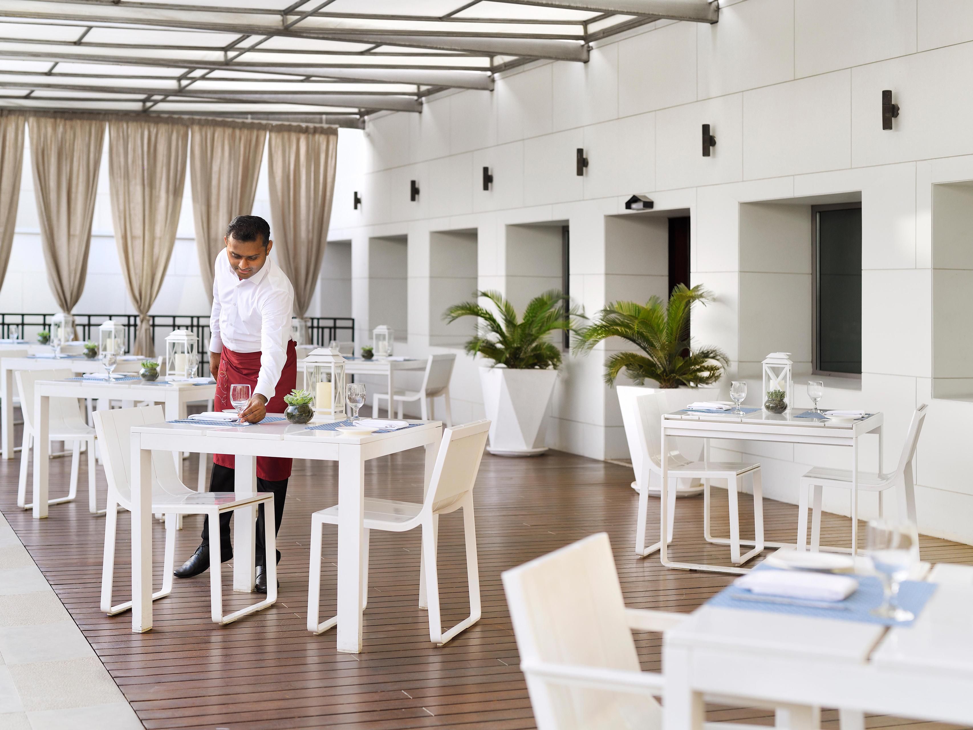 Outdoor dining terrace