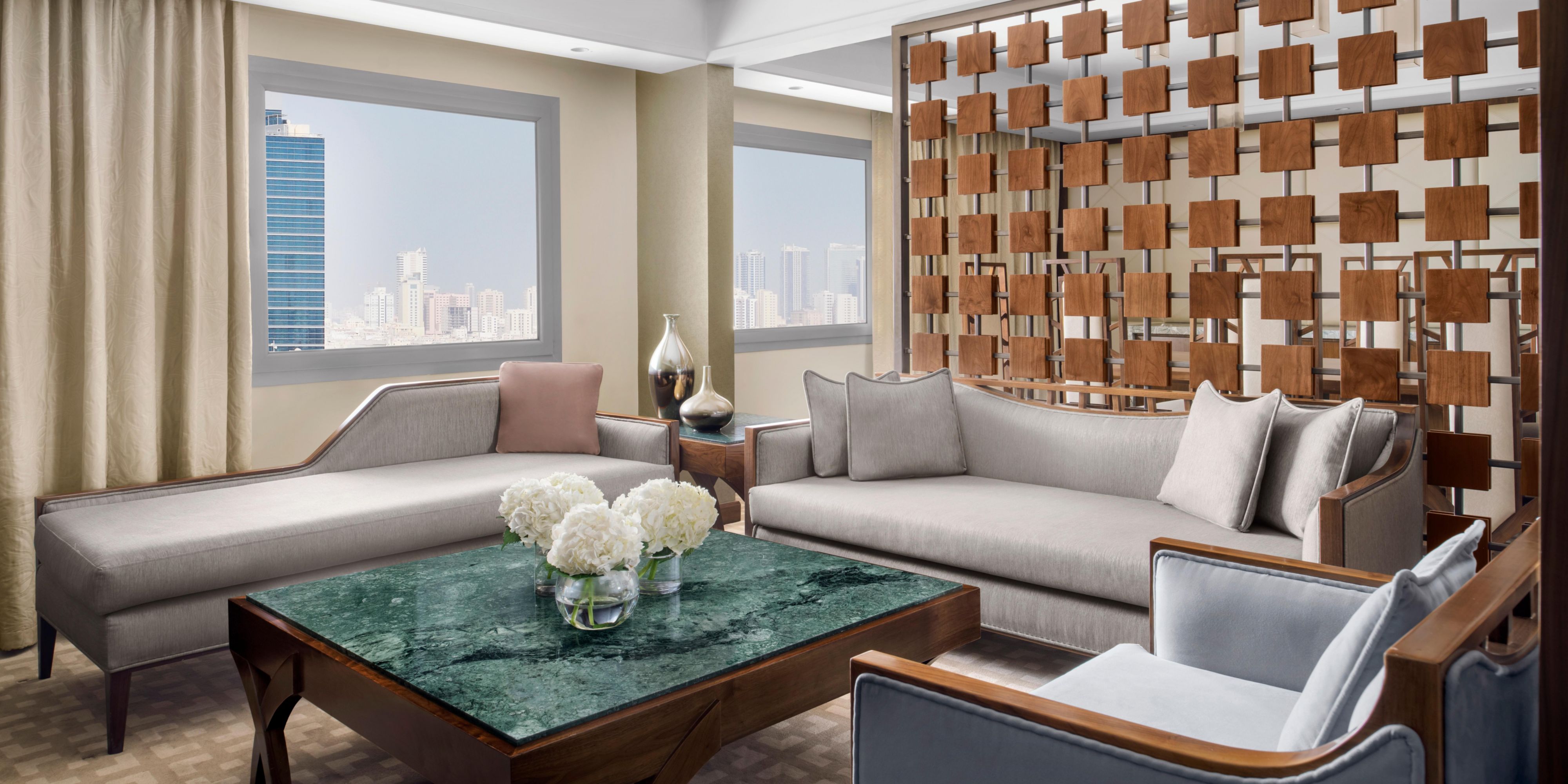Spacious living room with ample light