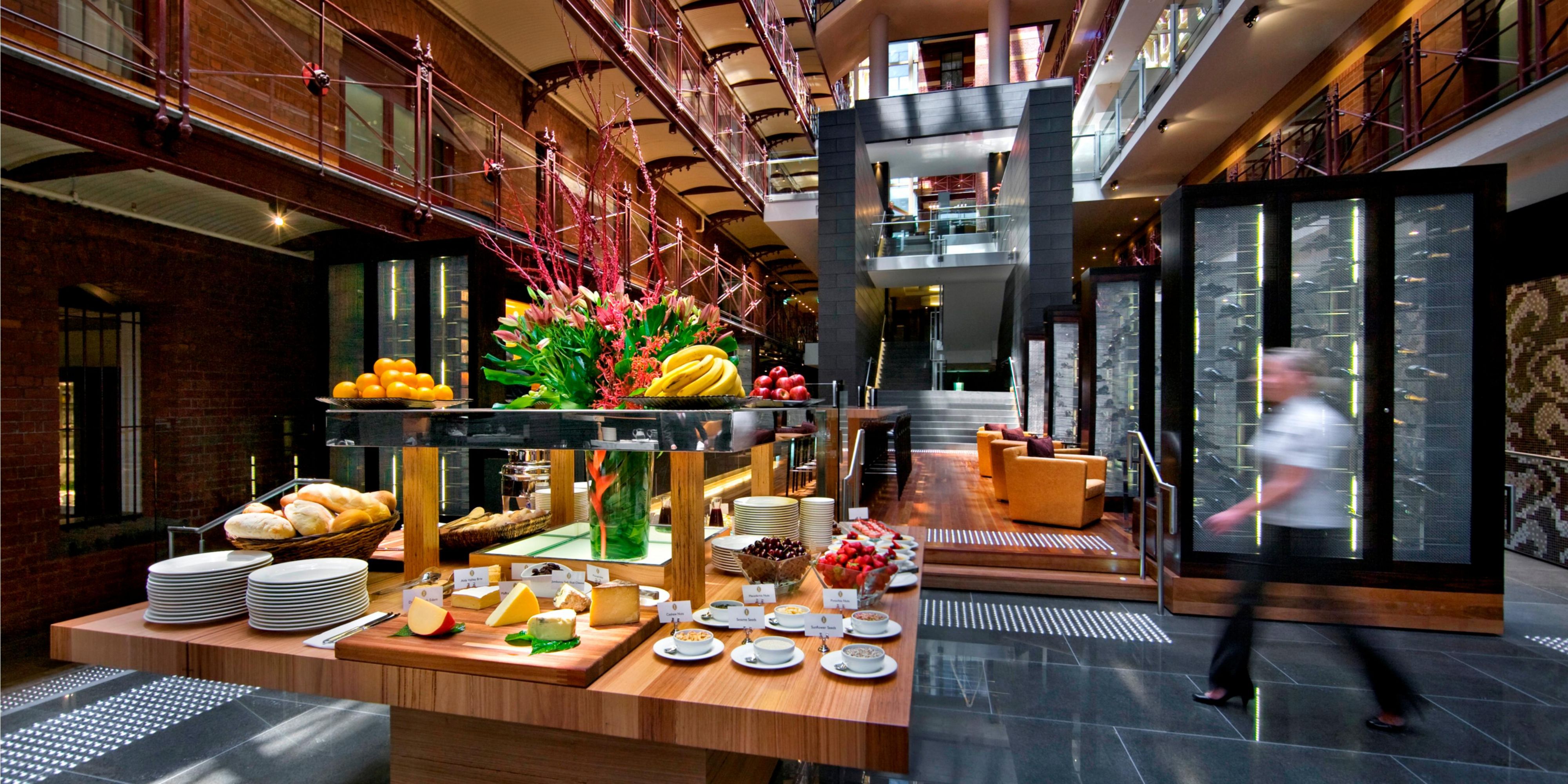 From our rustic, inspired-by-long meals eatery, to our beautiful light-filled atrium and lounge bar, our five-star hotel dining venues are among the best restaurants in Melbourne. Share plates of pasta at Ronnie’s or a romantic dinner for two at Alluvial.