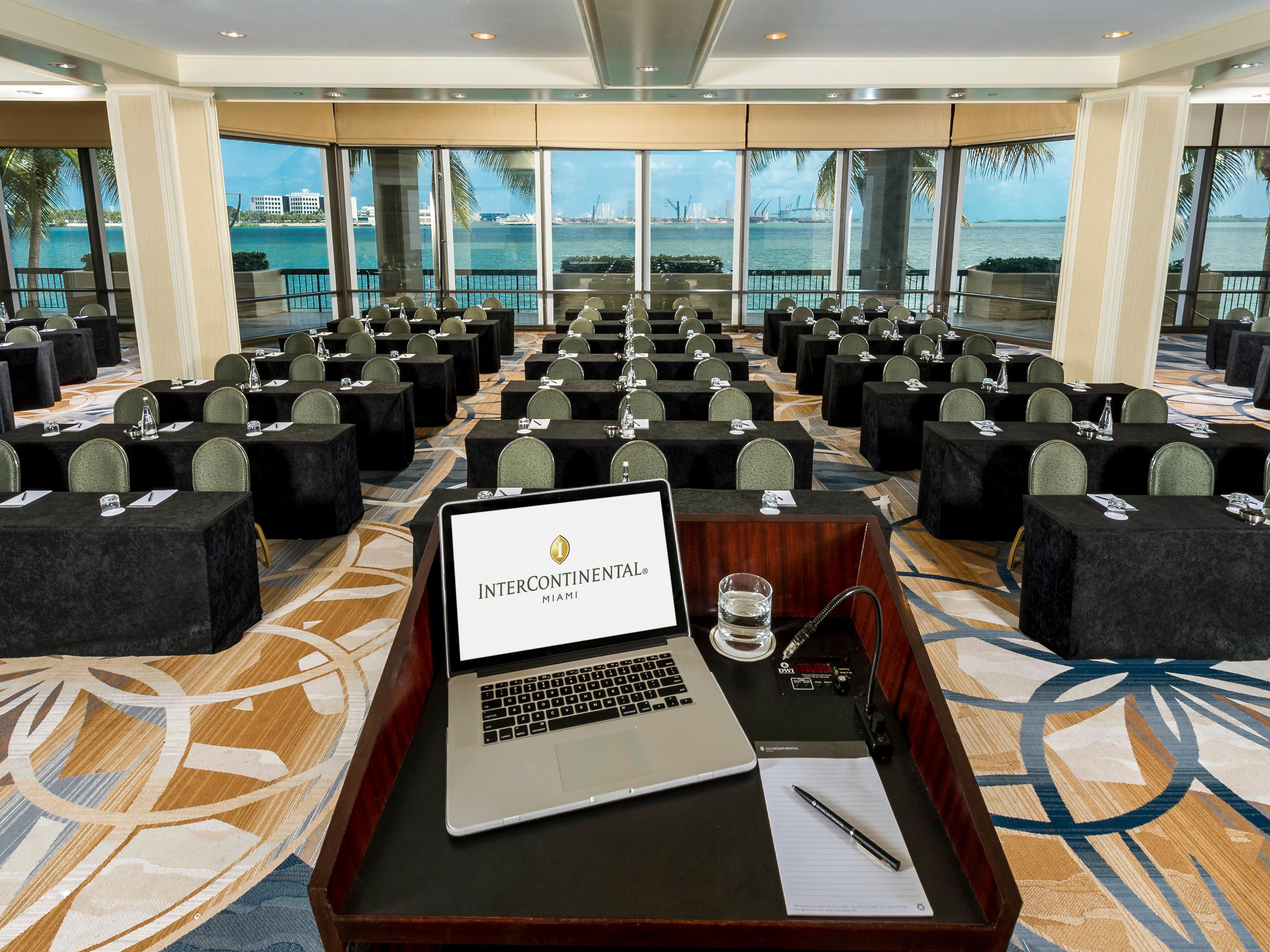 Bayfront Ballroom ft. glistening views of Biscayne Bay.
