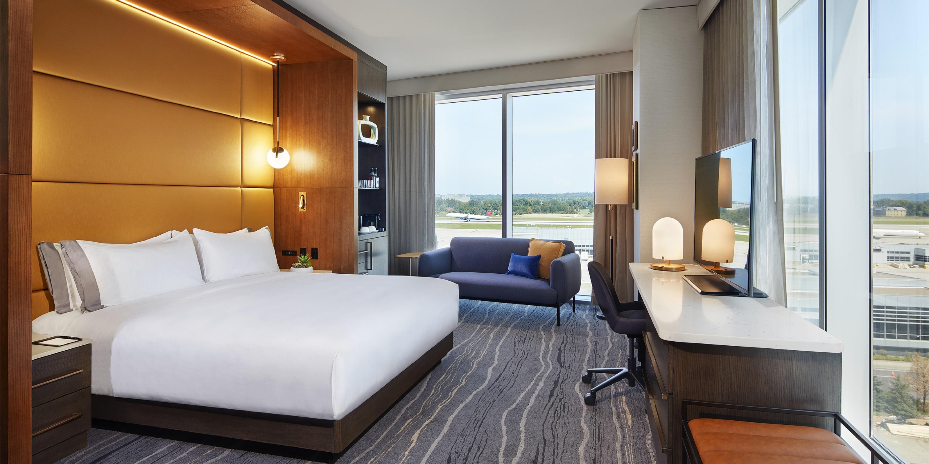 Enjoy great views from our corner king rooms