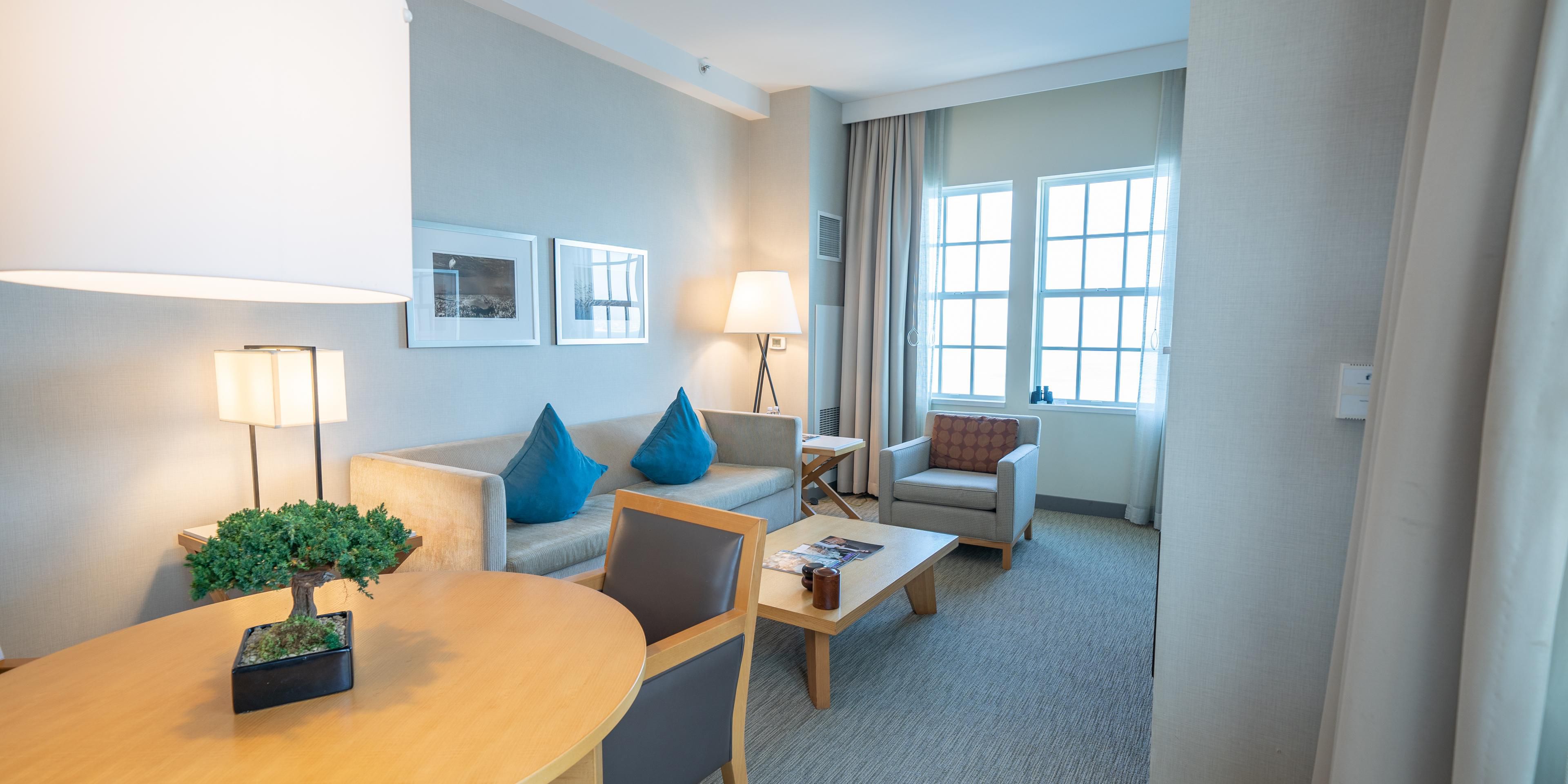 Living and dining Space of our One Bedroom Suite in Monterey