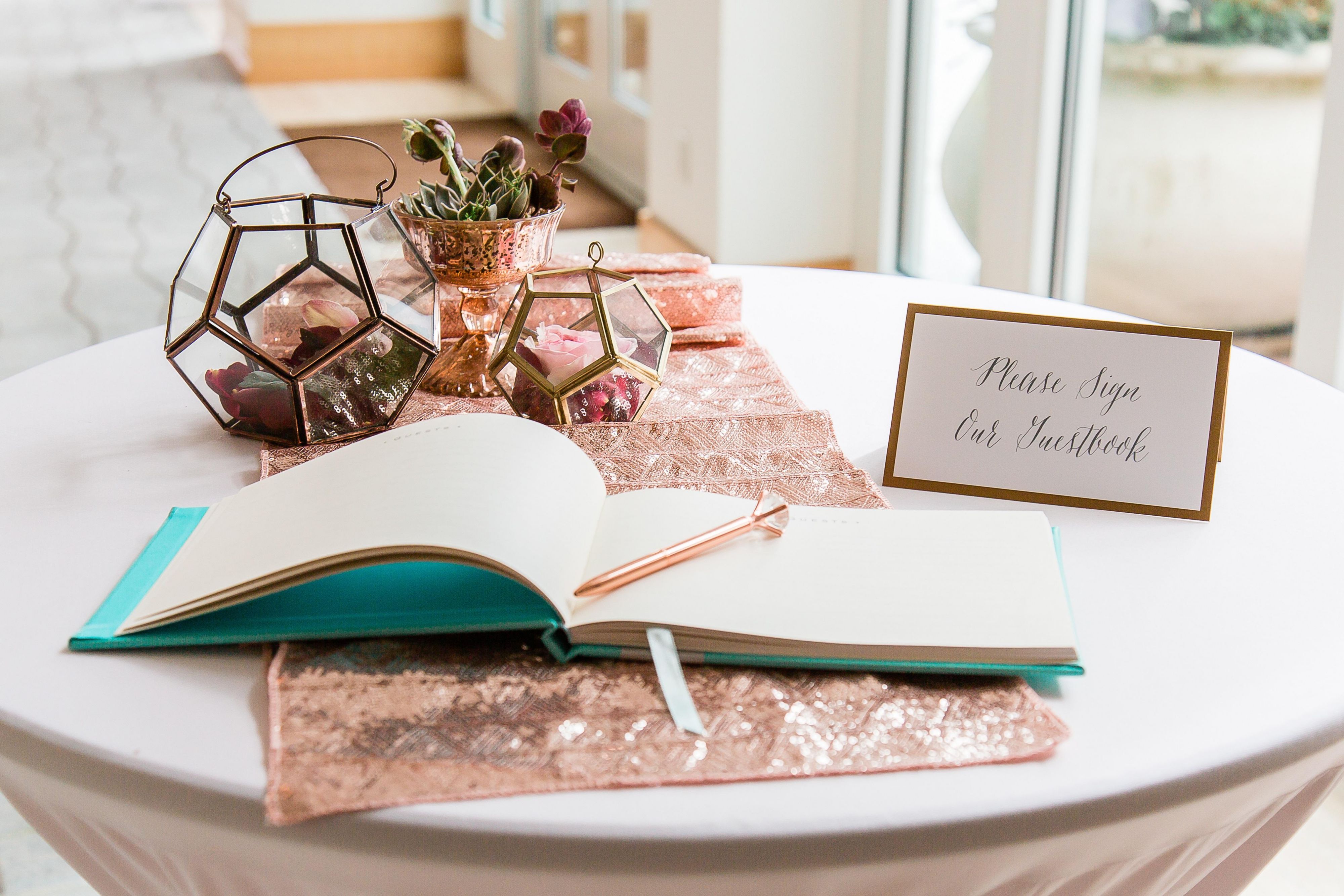 Wedding guest sign in book