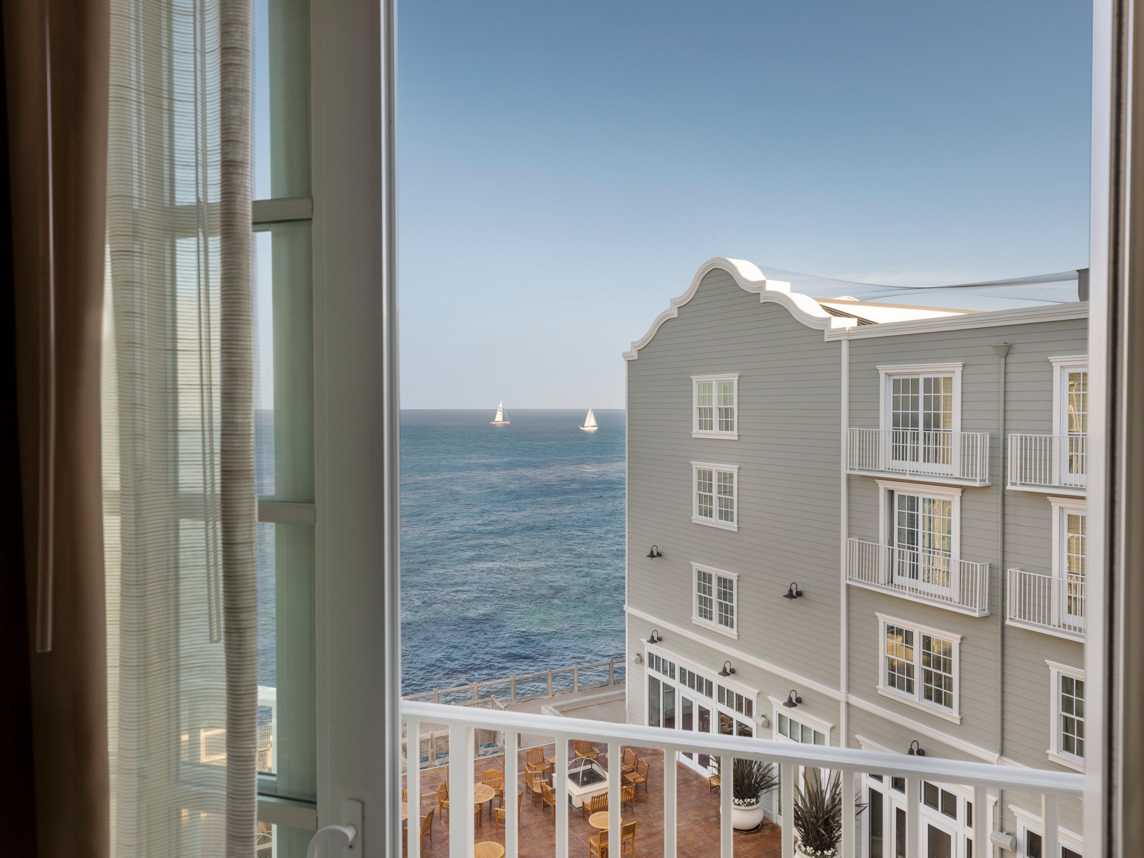 View from Junior Suite with Fireplace and Juliette balcony 