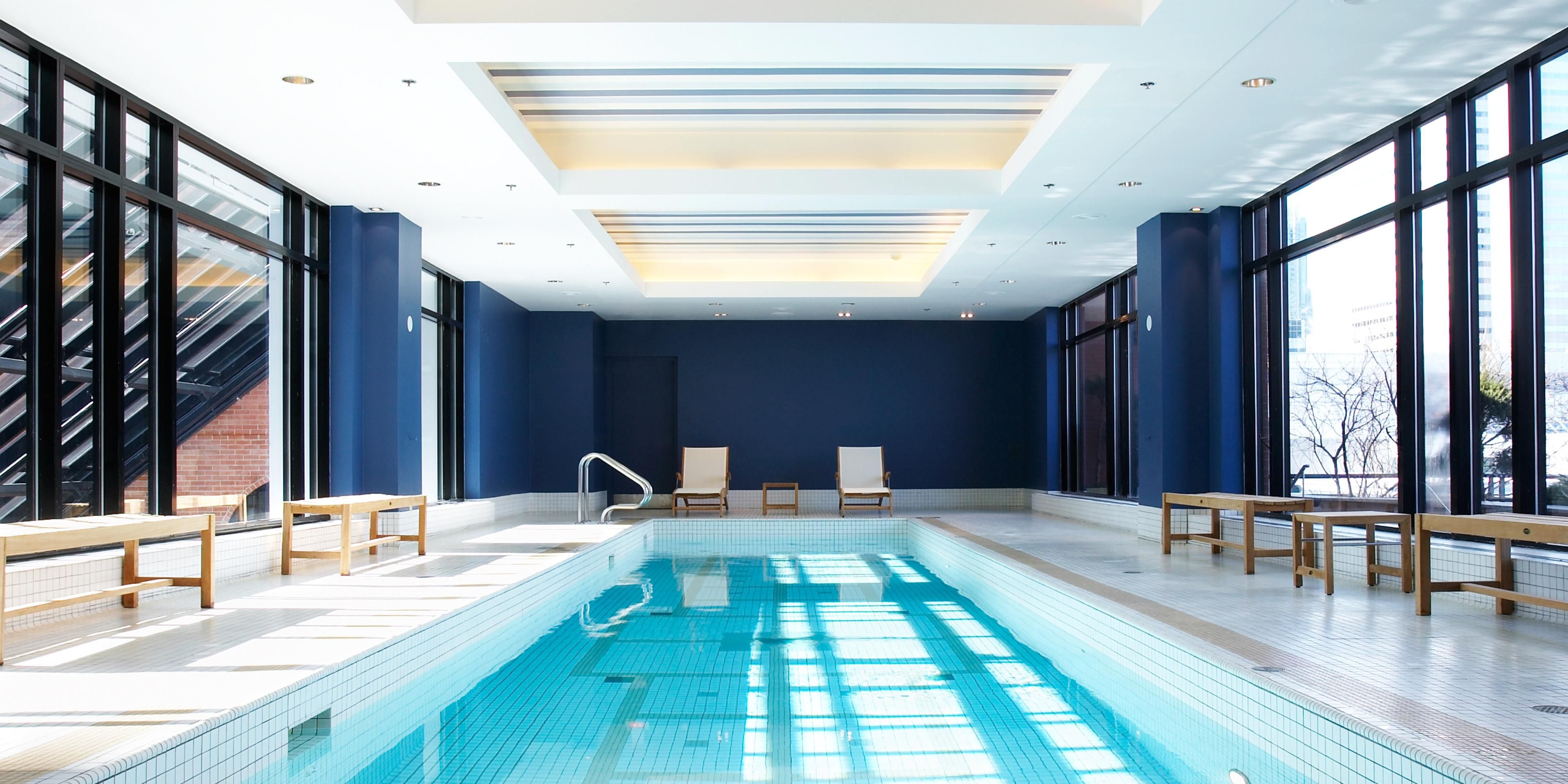 Rain or shine, summer or winter, you can enjoy our inviting indoor pool. The heated, saltwater filtered pool is 15 meters long and 3 meters wide, perfect for swimming laps or just wading.