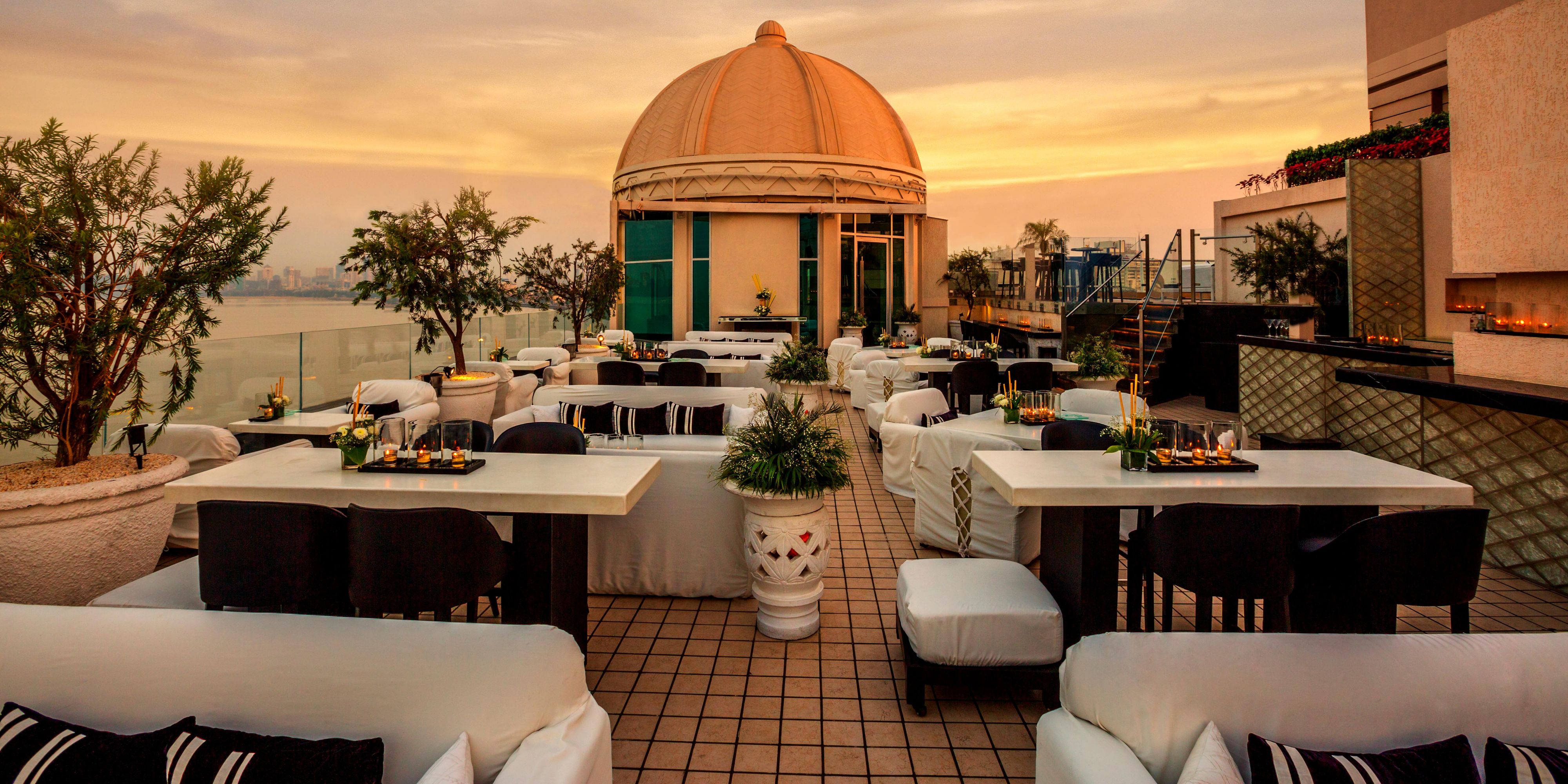 Dome, the al fresco rooftop cocktail lounge, serves an eclectic mix of small plates and cocktails with a breathtaking view of the seafront. The Dome has the distinction of being voted one of the top 10 sky bars in the world by Forbes Traveller, Times UK, and The Telegraph to name a few, and is undoubtedly Mumbai’s most sought-after rooftop bar.