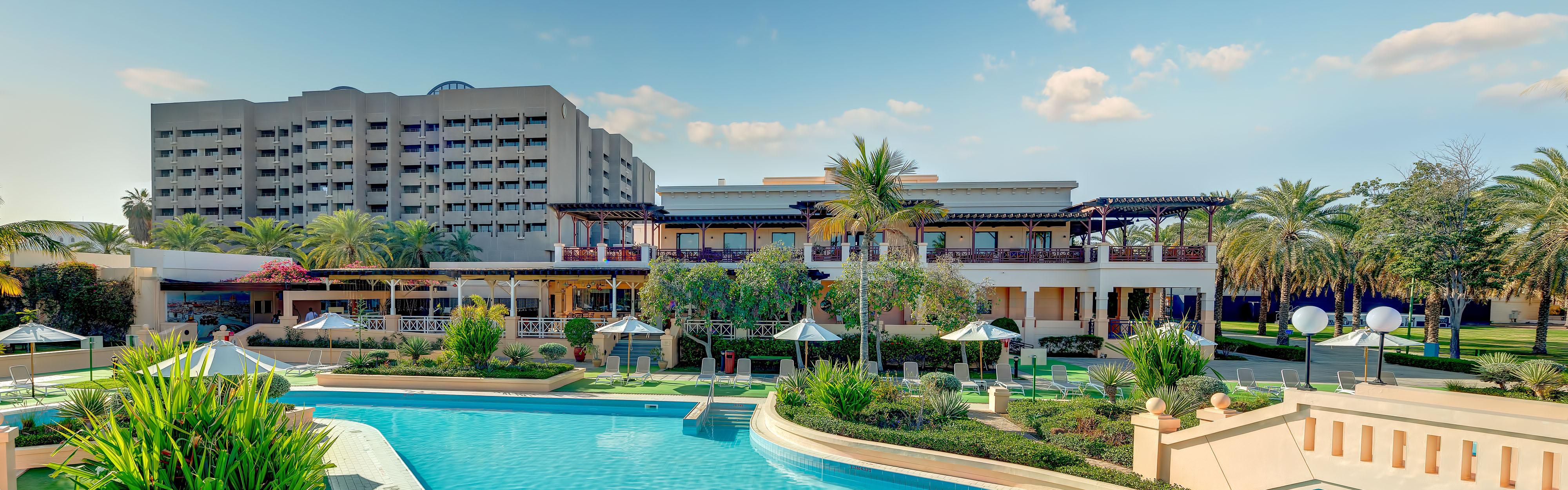 The view of the hotel from pool