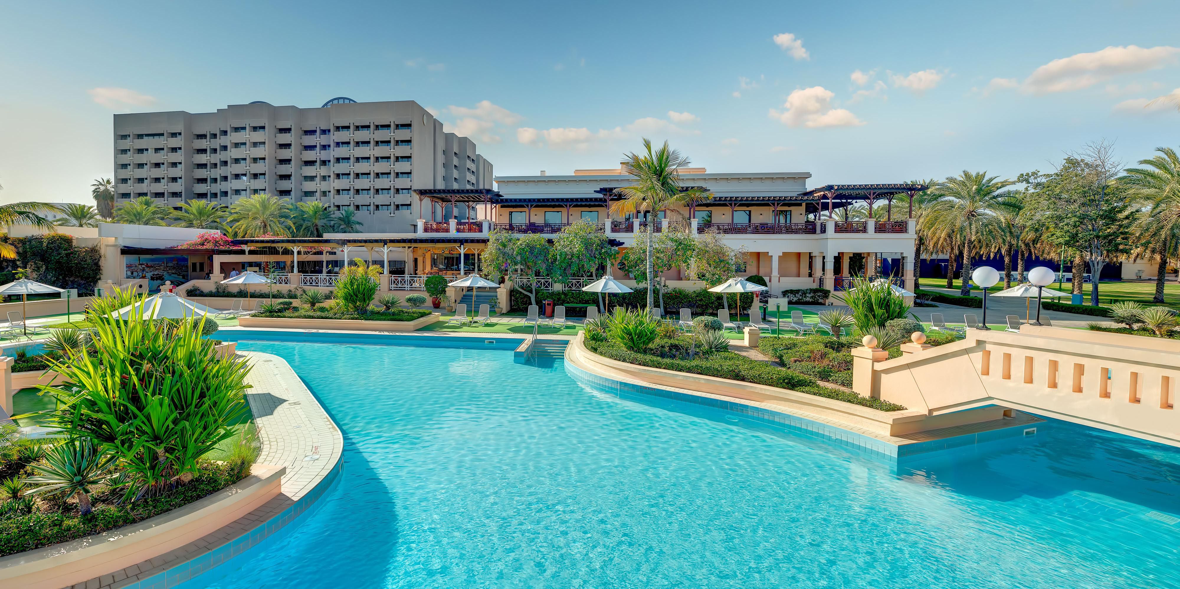 The view of the hotel from pool