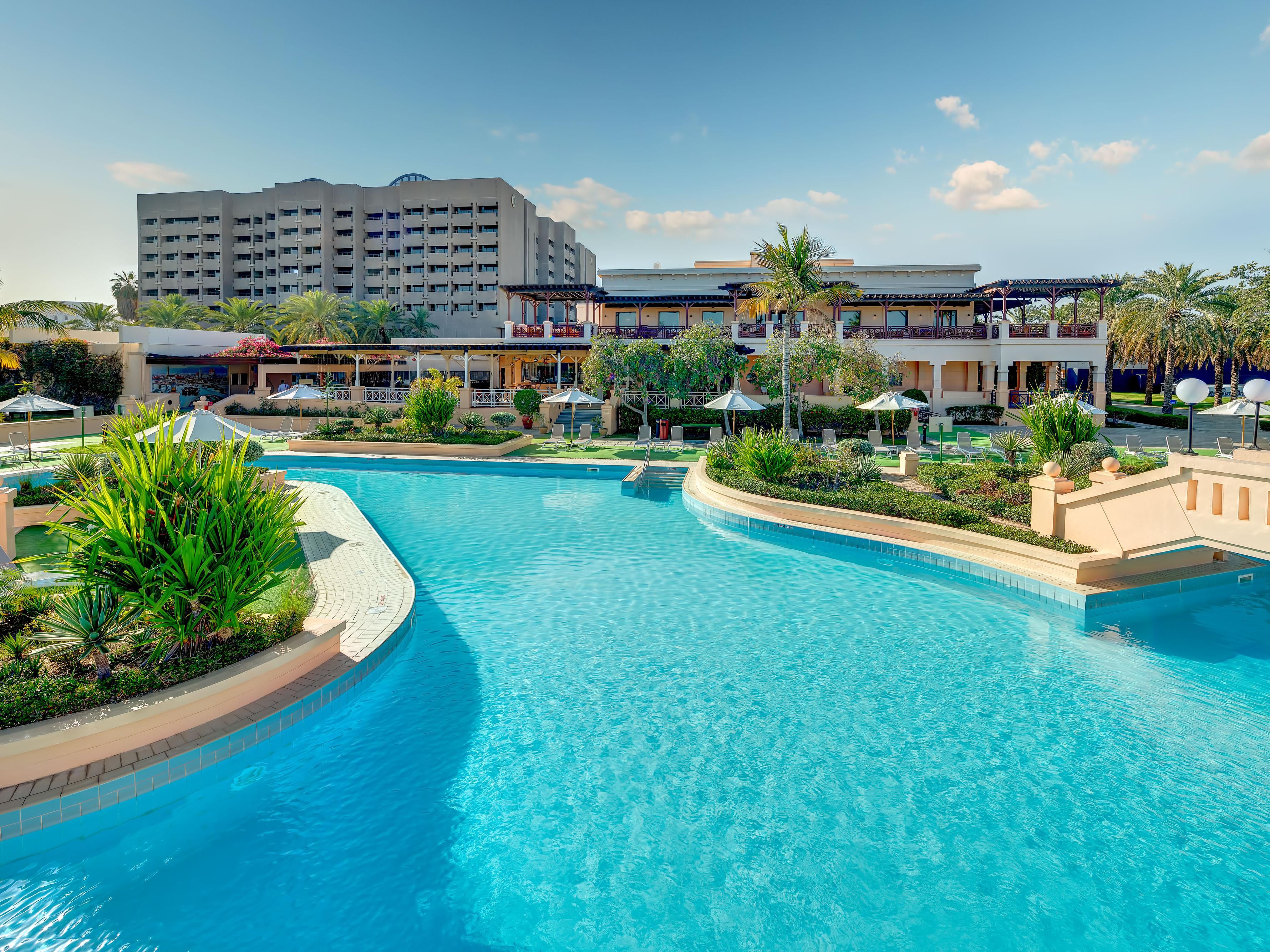 The view of the hotel from pool