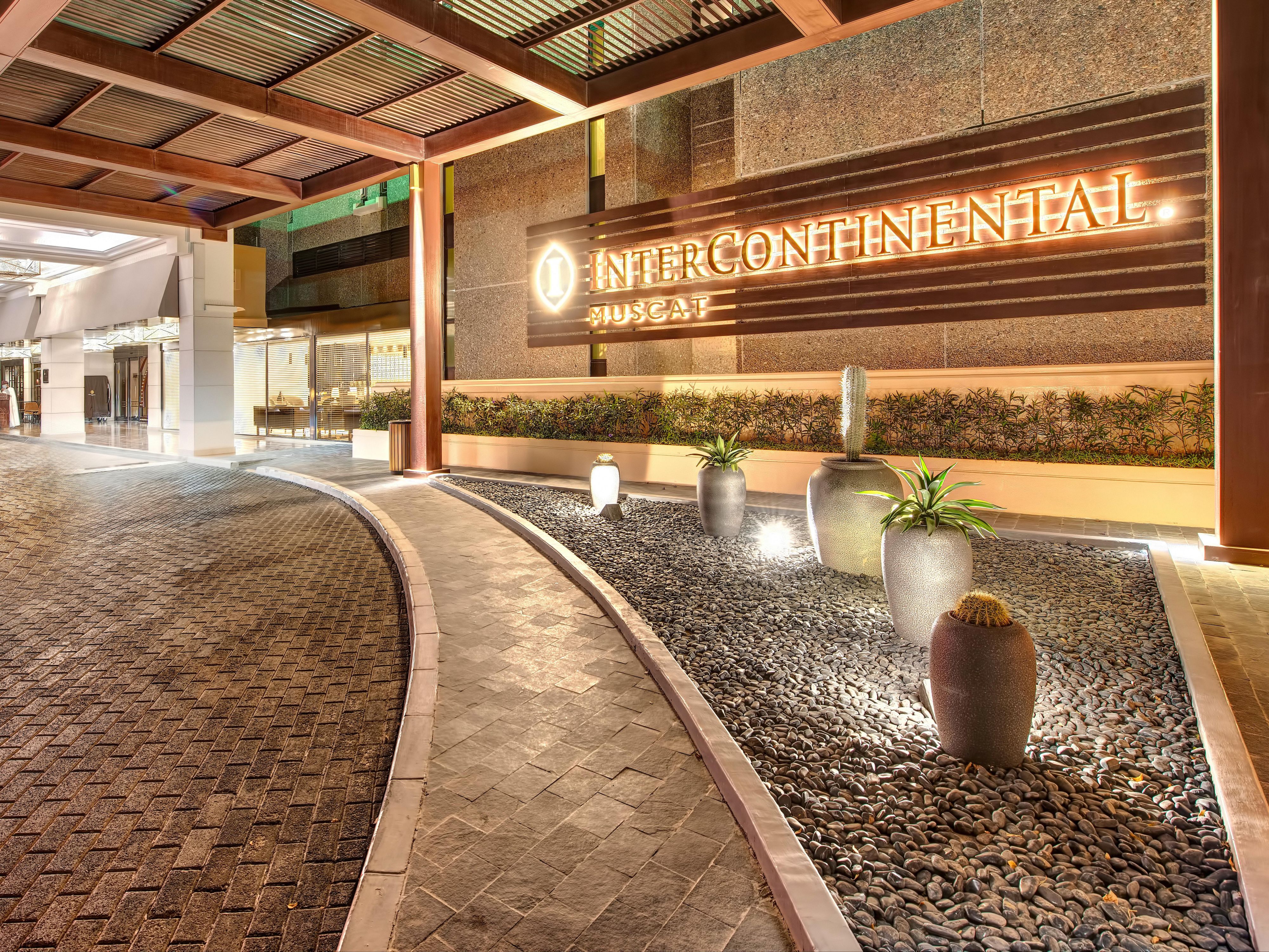 The driveway to the InterContinental Muscat entrance