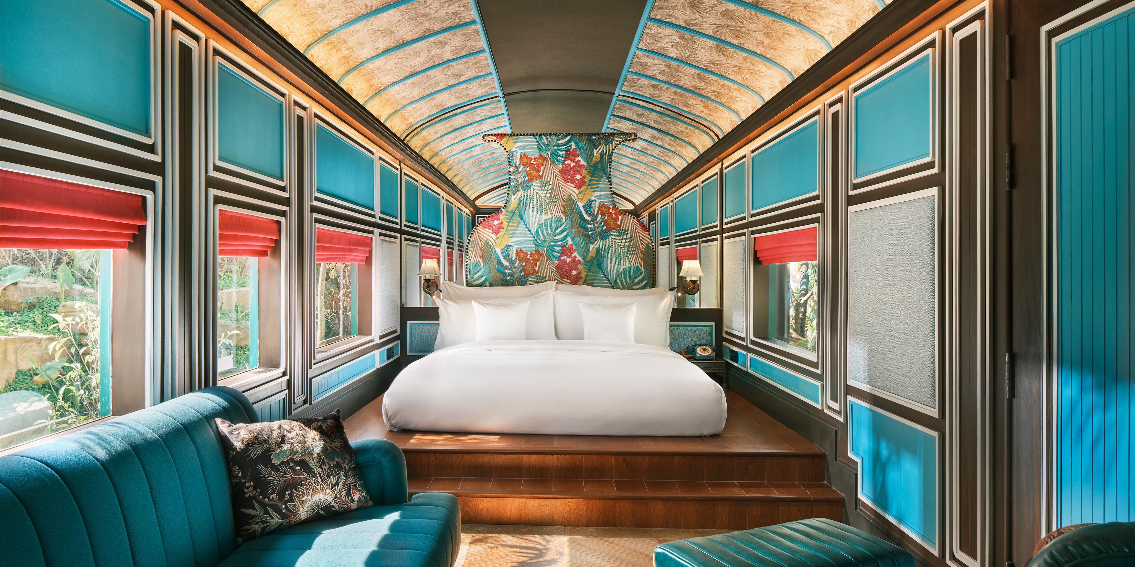 A master bedroom of Heritage railcar 1Bedroom villa