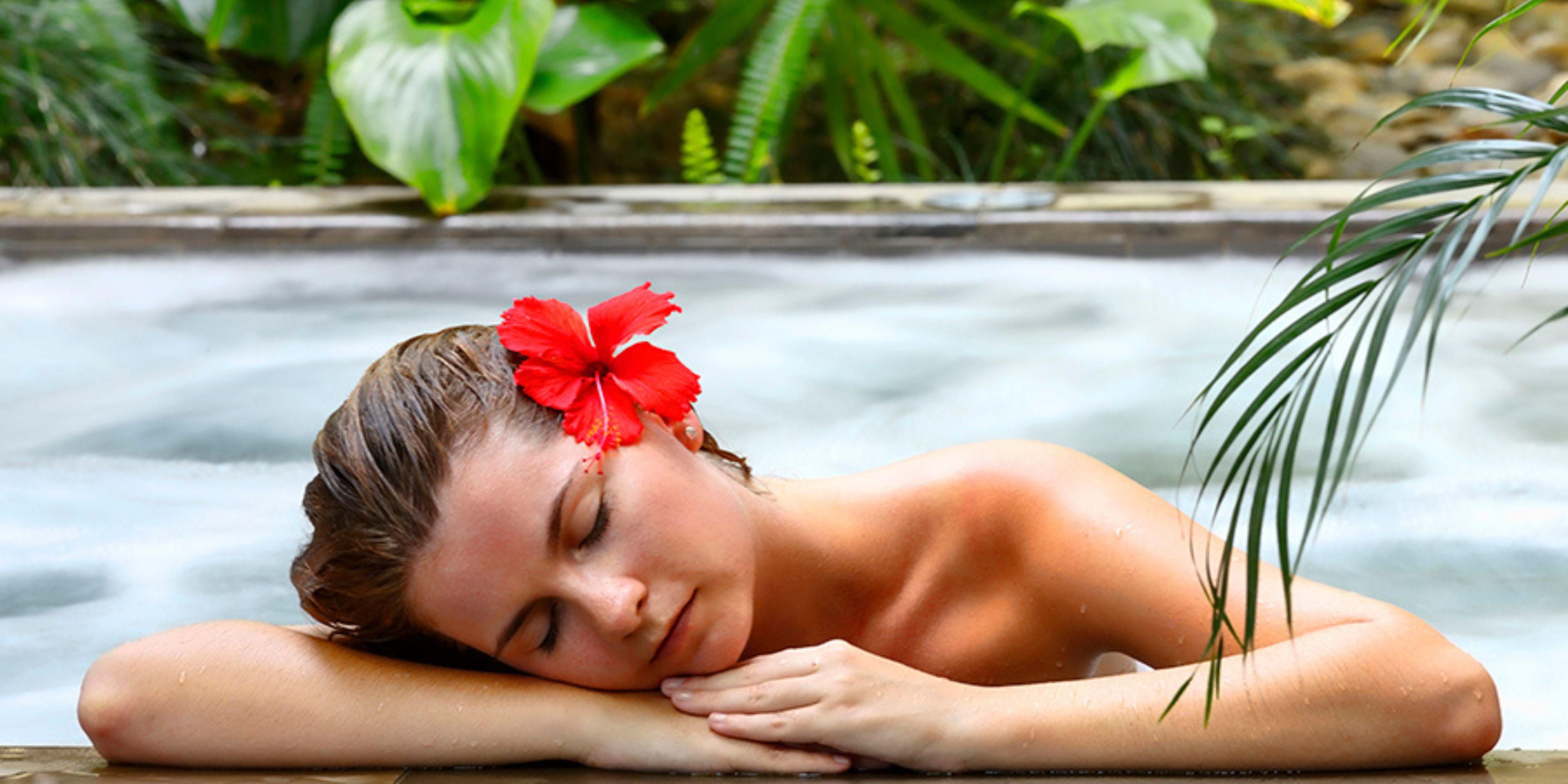 Drift into serenity with a soothing spa bath