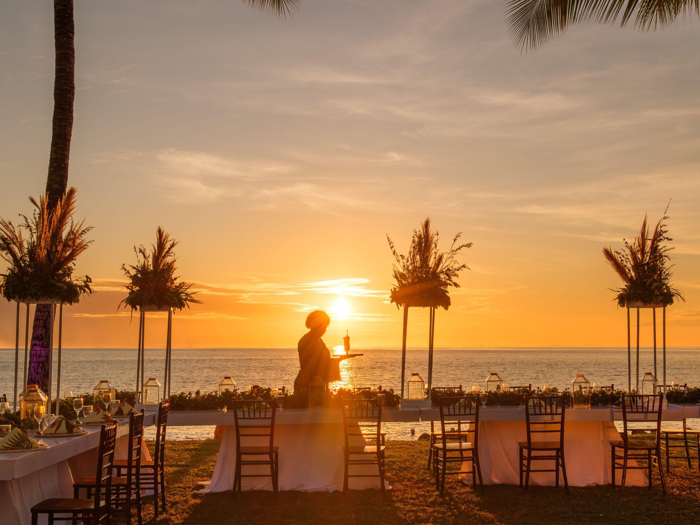 Reception under the sunset