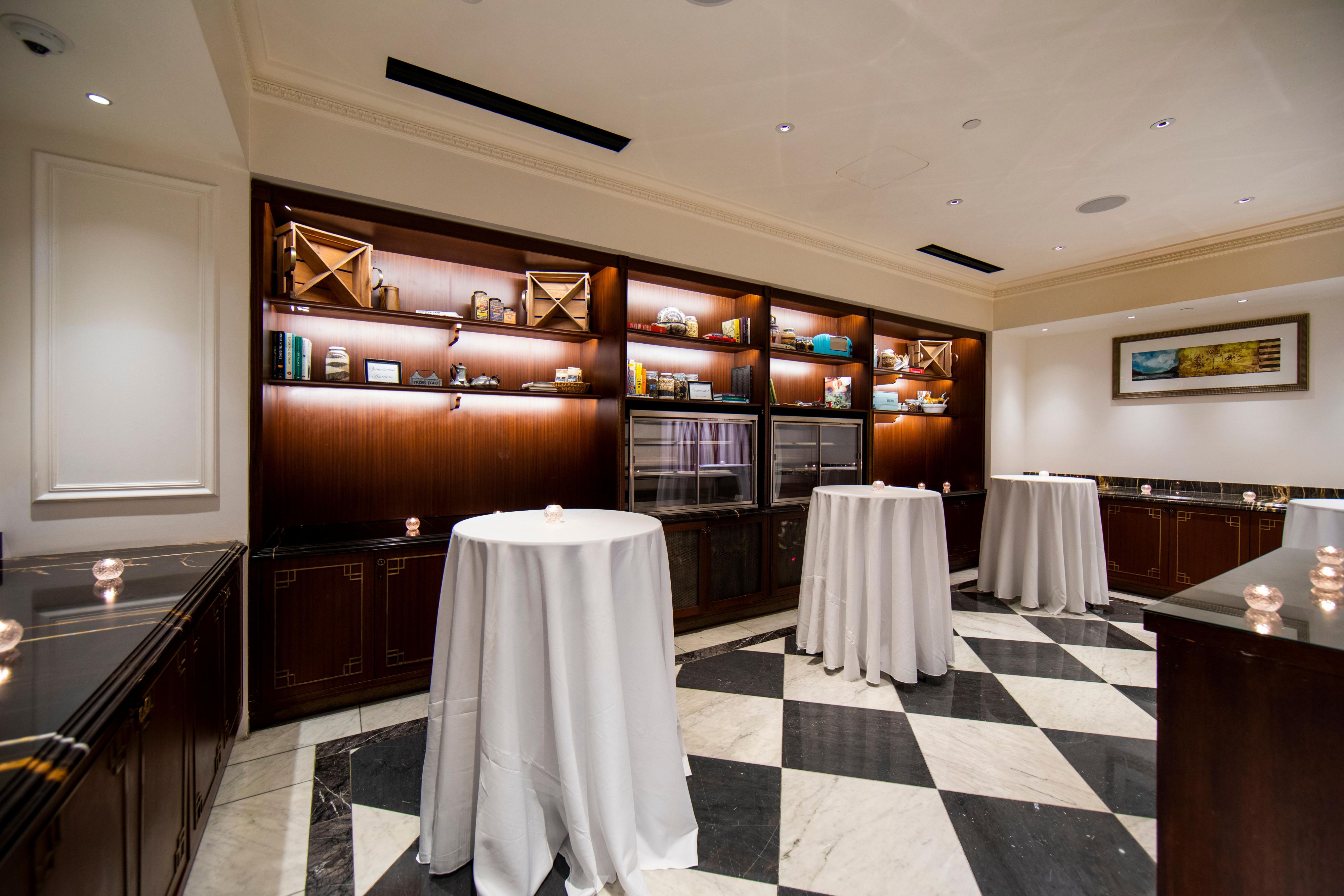 The Parlour private alcove, set for an evening's exchange.