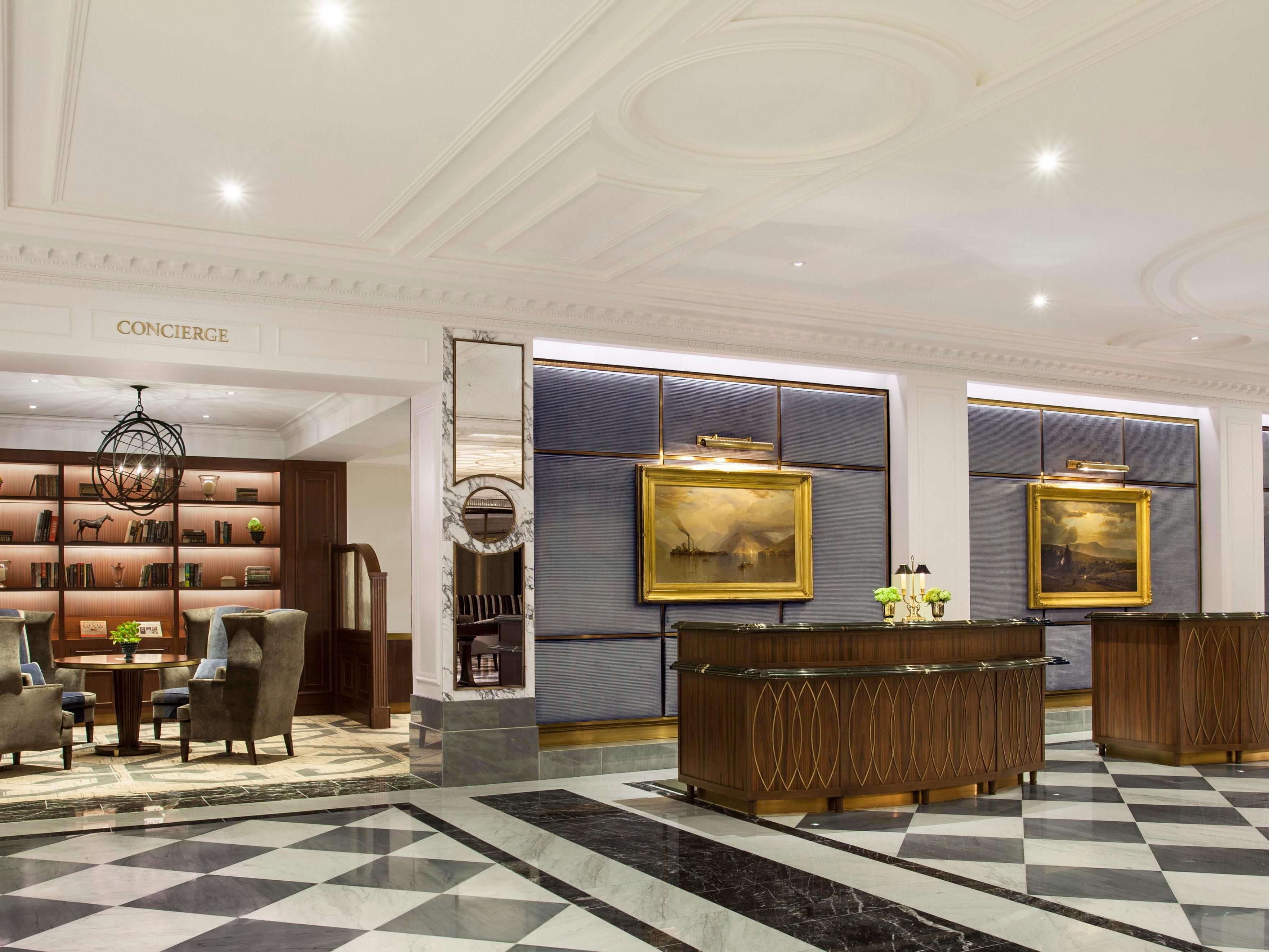 Three Dedicated Front Desk Stations and Concierge VIP Check-In