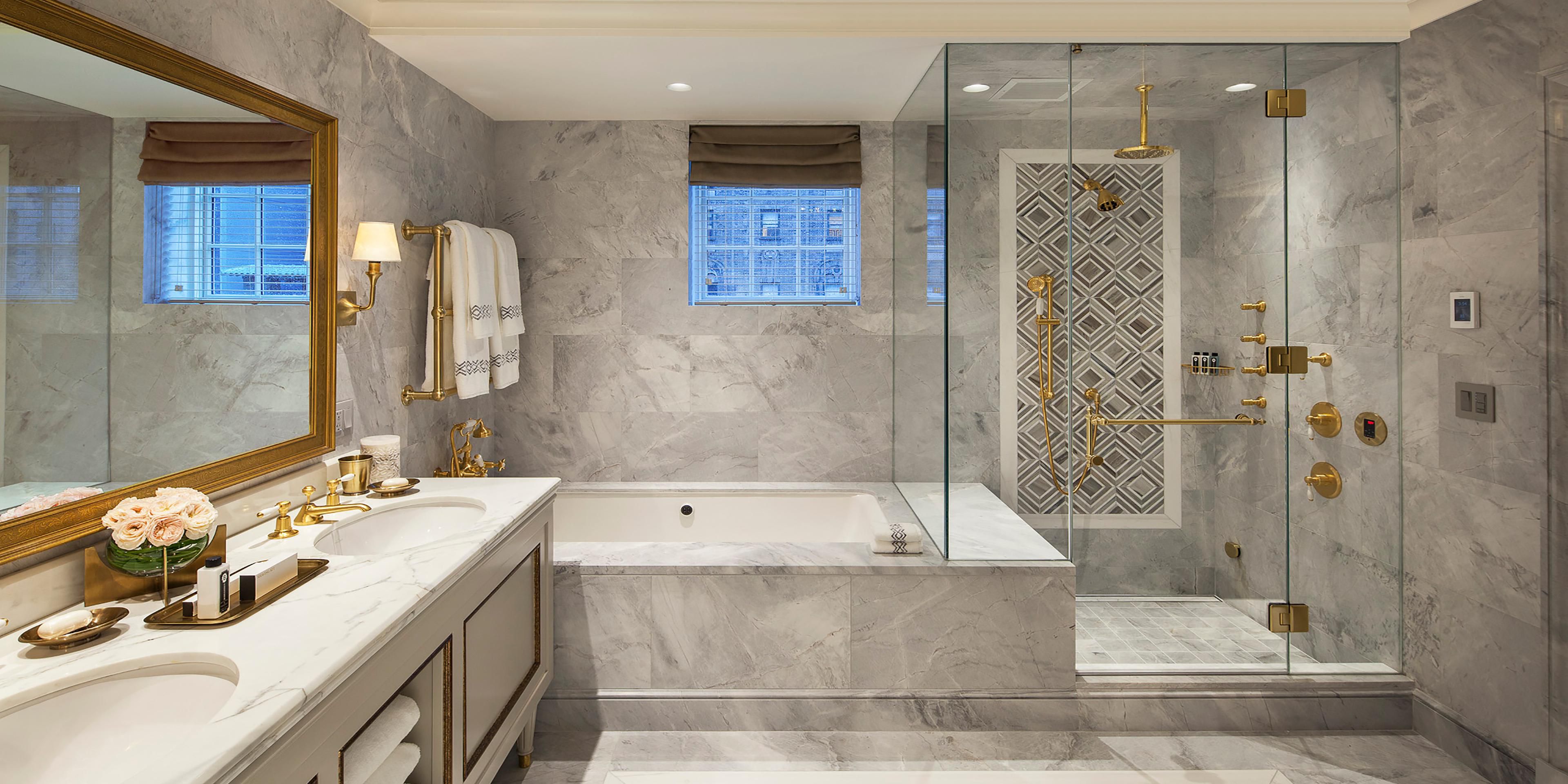 Penthouse Master Marble Bathroom with Jacuzzi