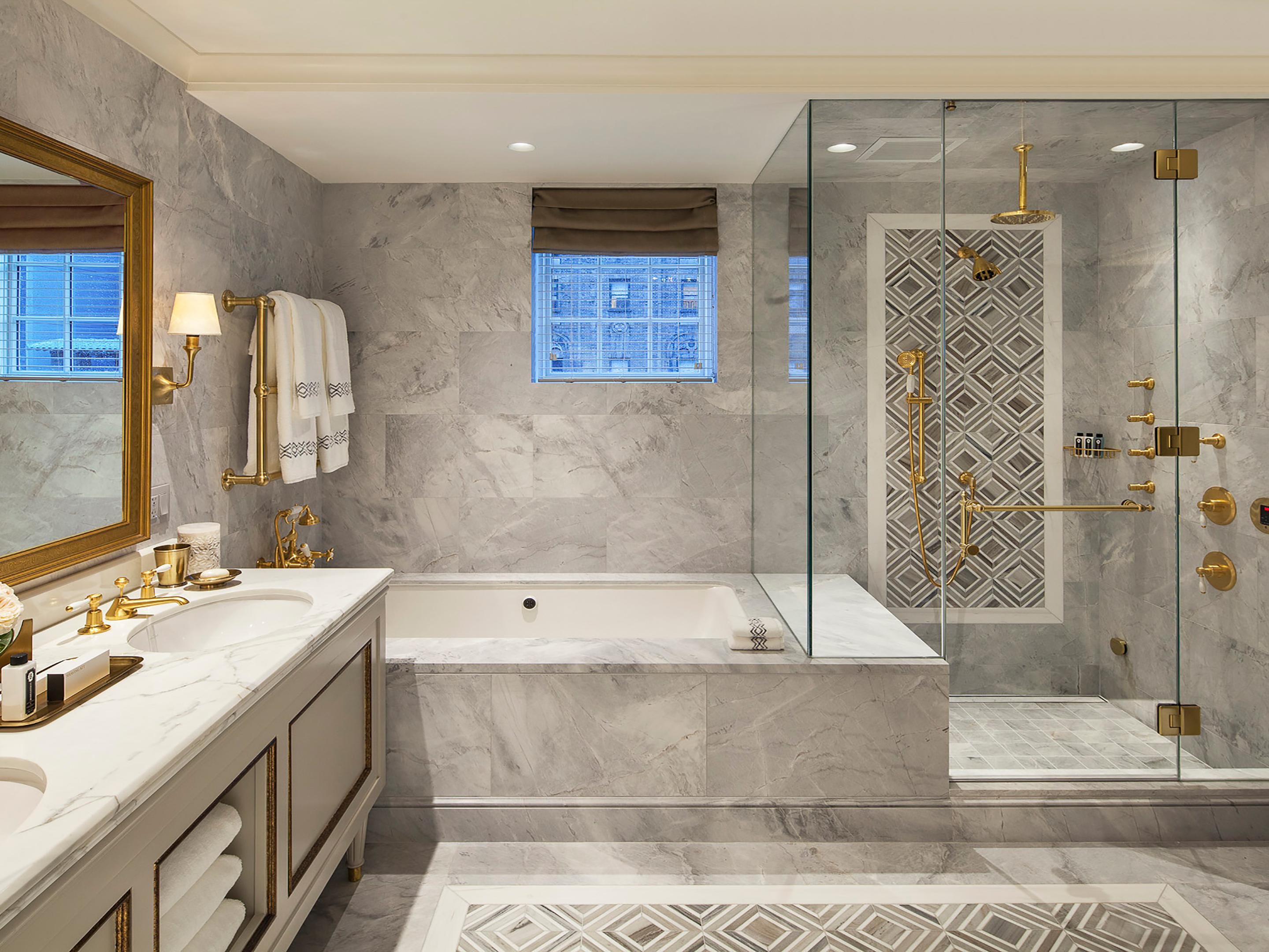 Penthouse Master Marble Bathroom with Jacuzzi