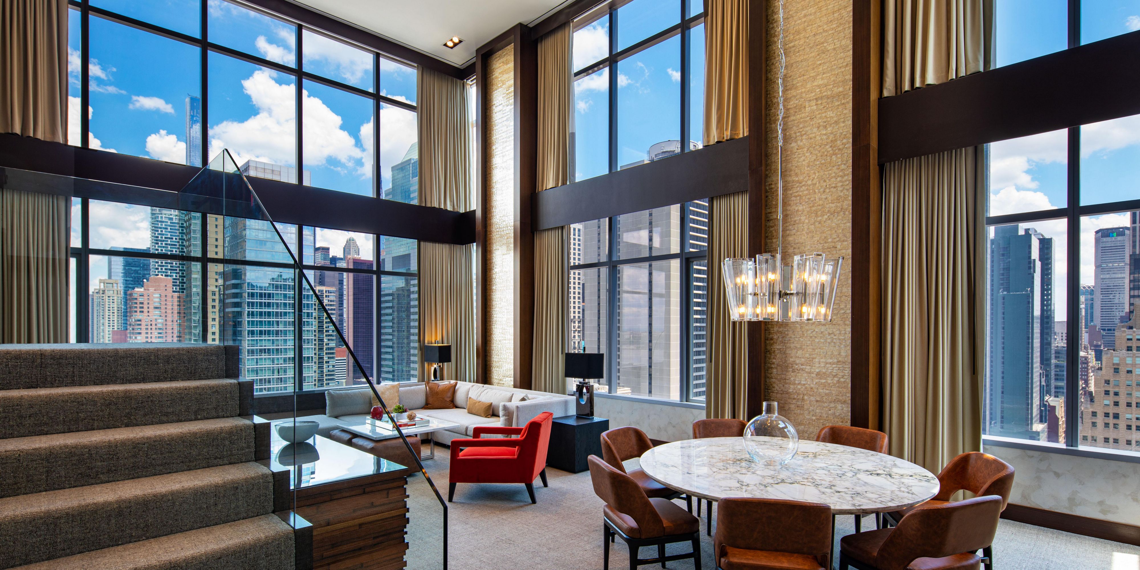 Penthouse Great Room with Uptown and Midtown View
