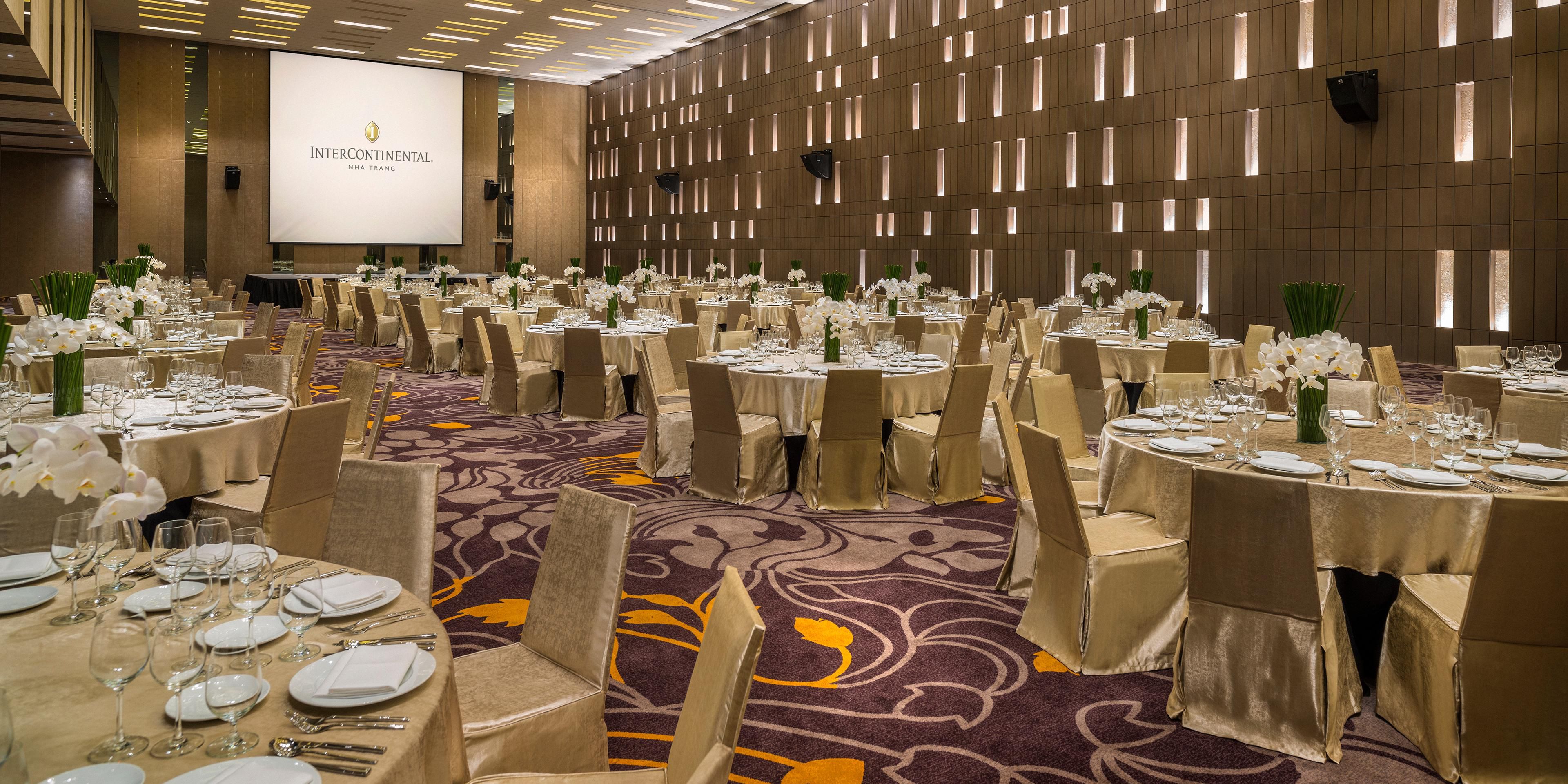 InterContinental Nha Trang is a perfect setting to celebrate the union of your love. Whether you're looking for an intimate affair on our beautiful beachfront, or a grand occasion in our elegant ballroom, you have a variety of options to choose from to create a truly memorable day.