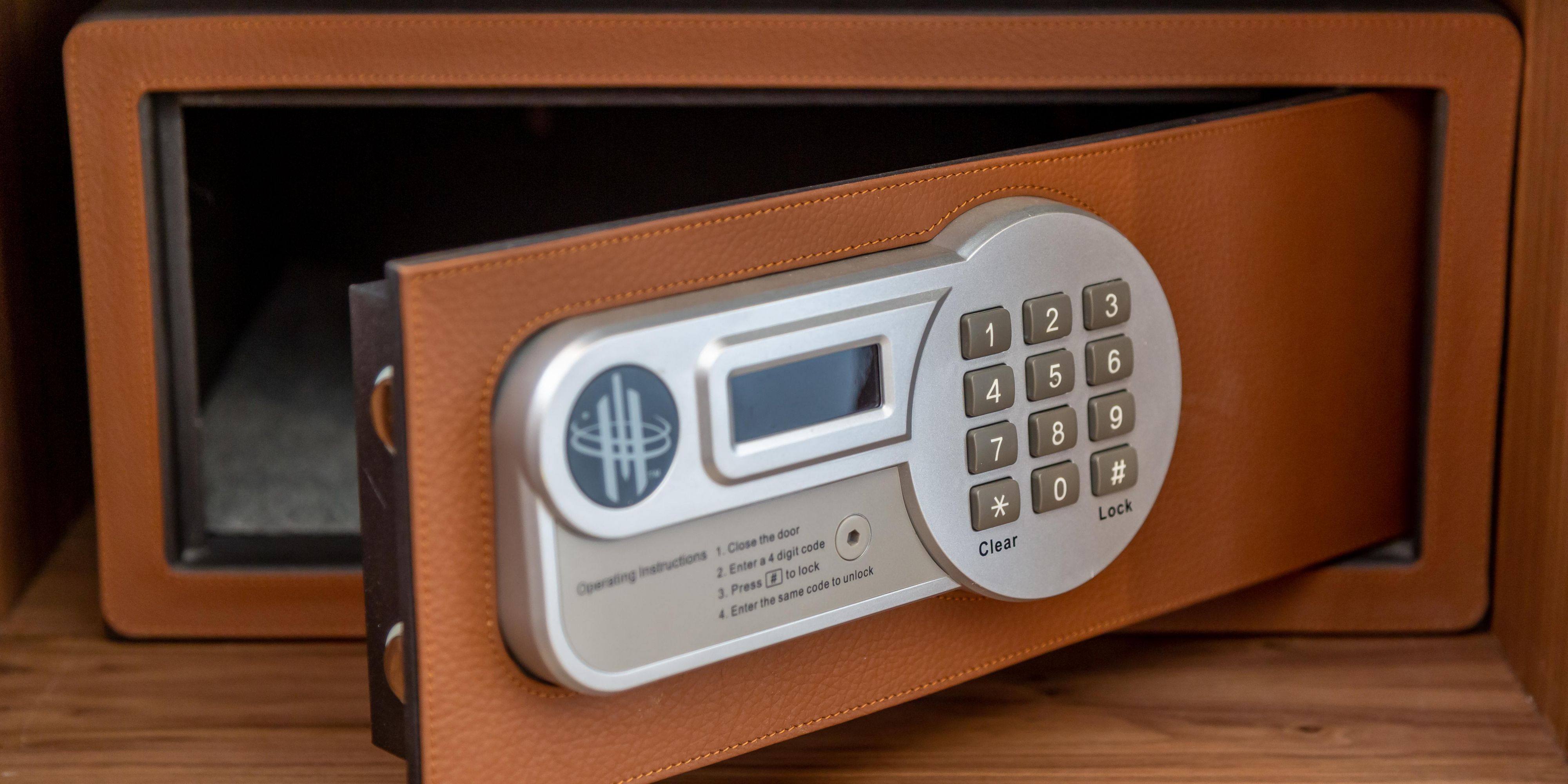 Thanks to our safety-box, leave your luxury objects in room