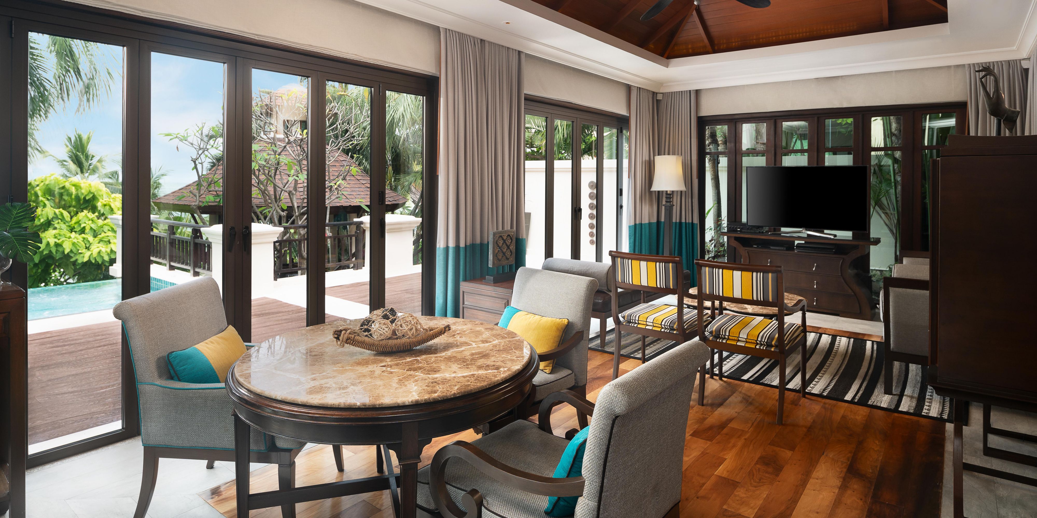 Living room in 1 bedroom pool villa