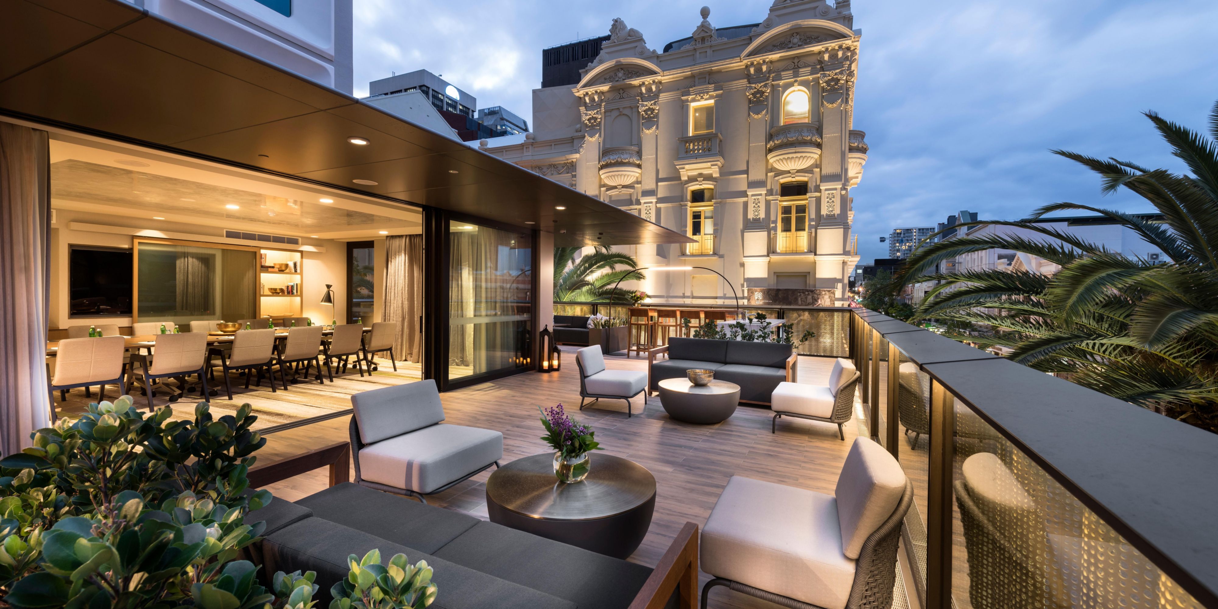 Host your bespoke event in a sophisticated residential-style space designed to foster creativity and connection. Our four purpose-built boardrooms feature natural light and state-of-the-art technology, complemented by a private terrace overlooking the heritage precinct. Experience tailored service and gourmet culinary packages for flawless events.