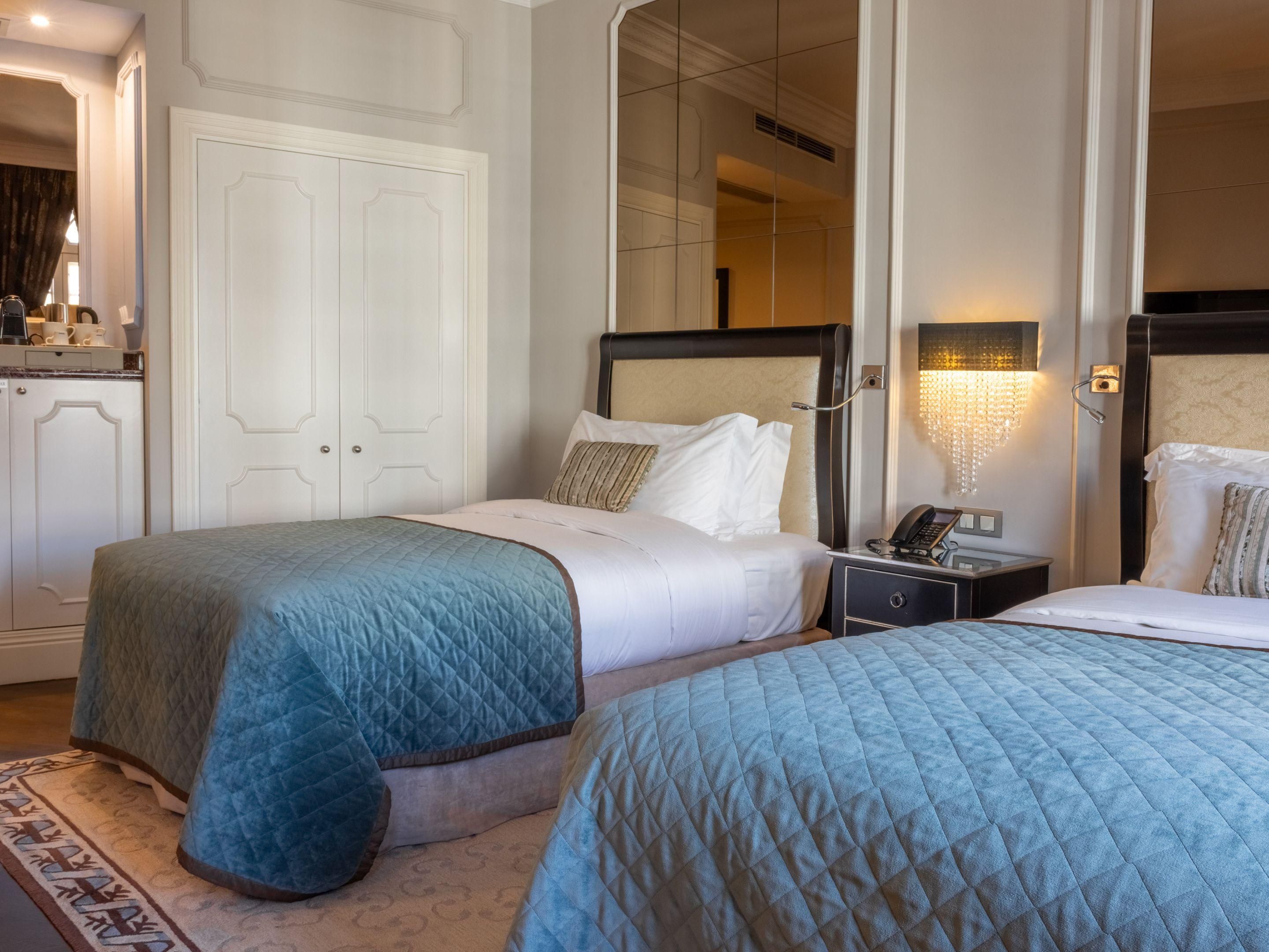 Luxurious twin room with city view
