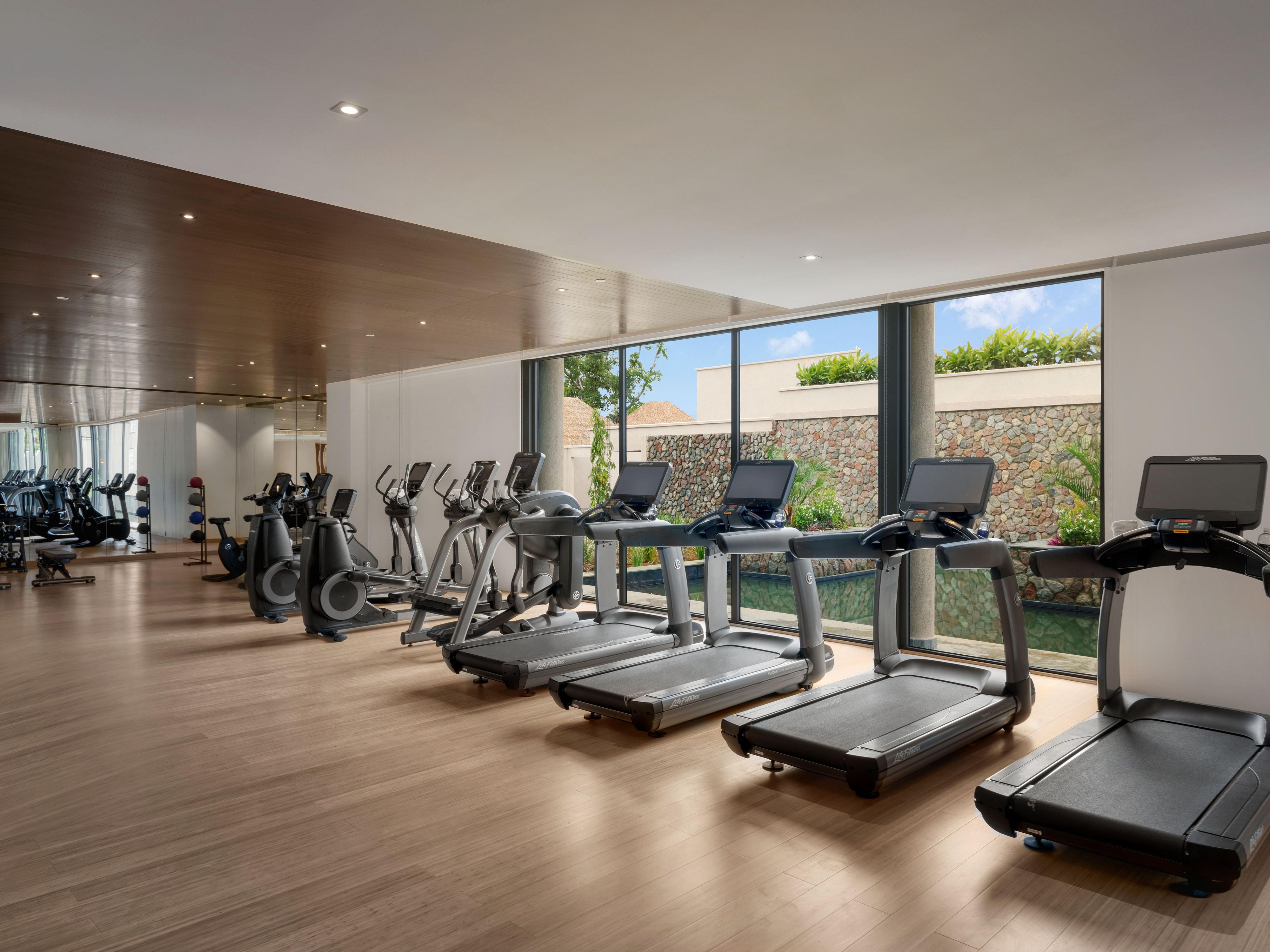 Continue your workout regimen in our 24 hour fitness center.