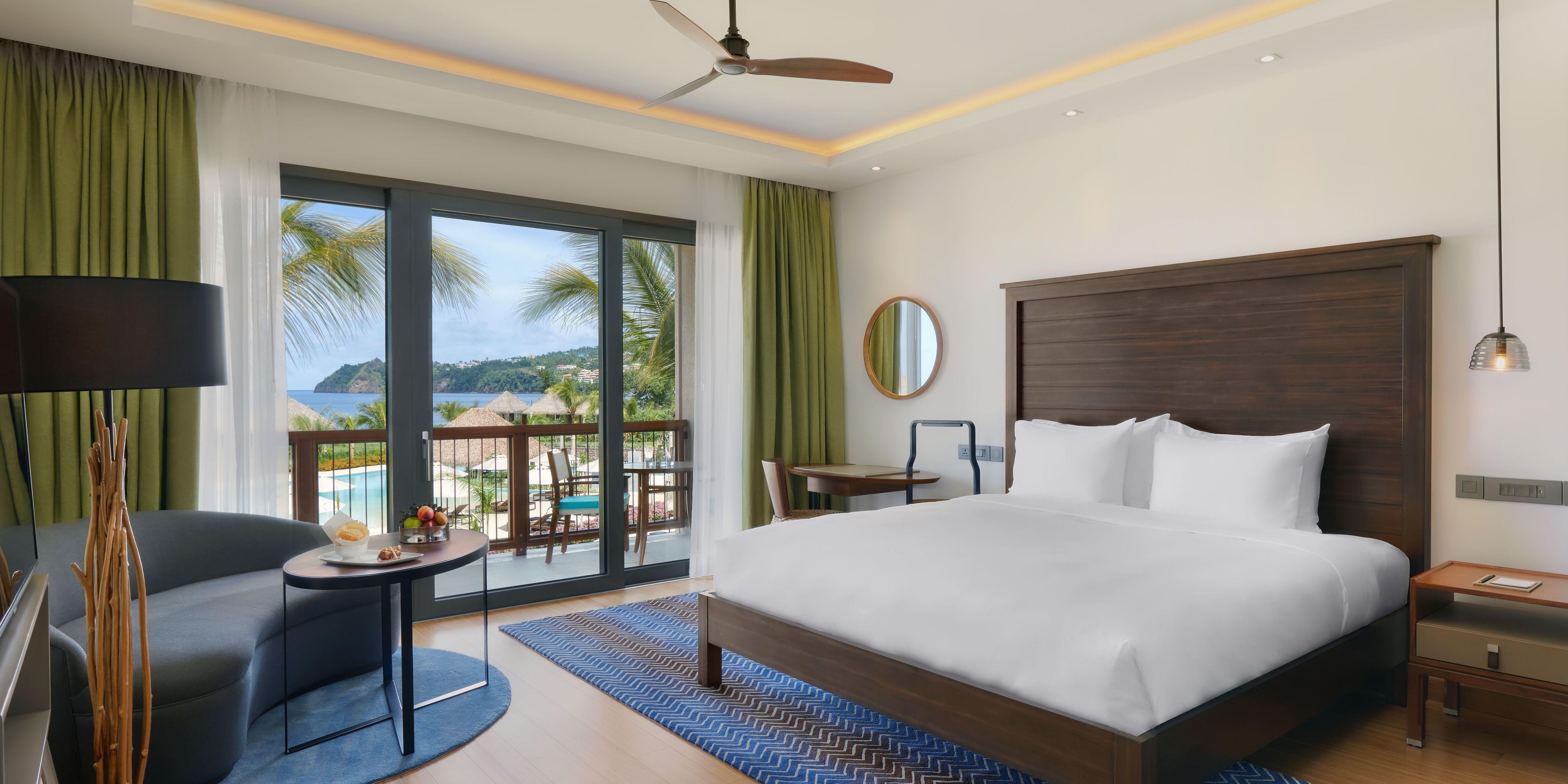 Wake up to an ocean view in our luxury king bed guest room.