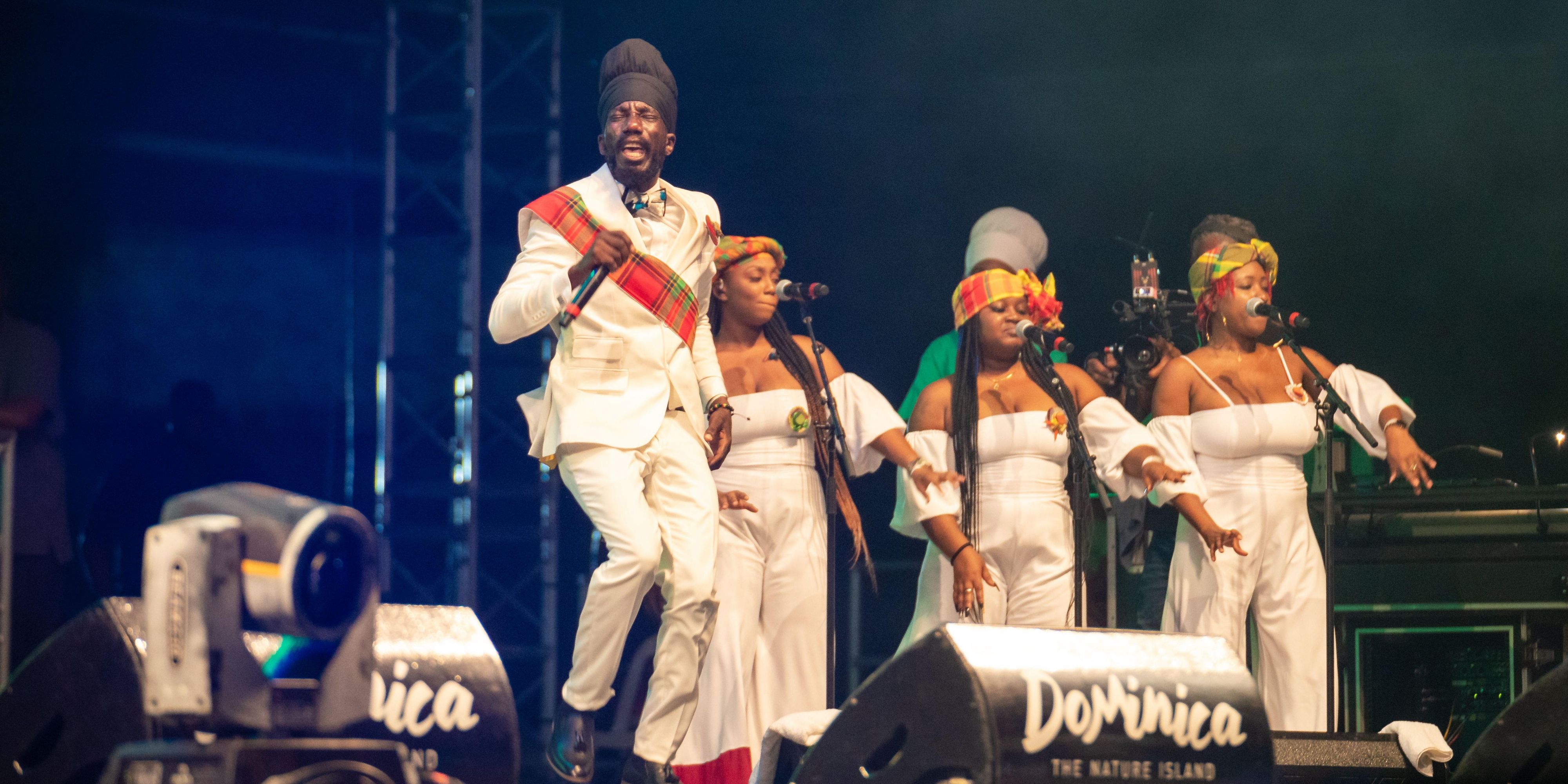 Creaole festival performers close to Intercontinental Dominica