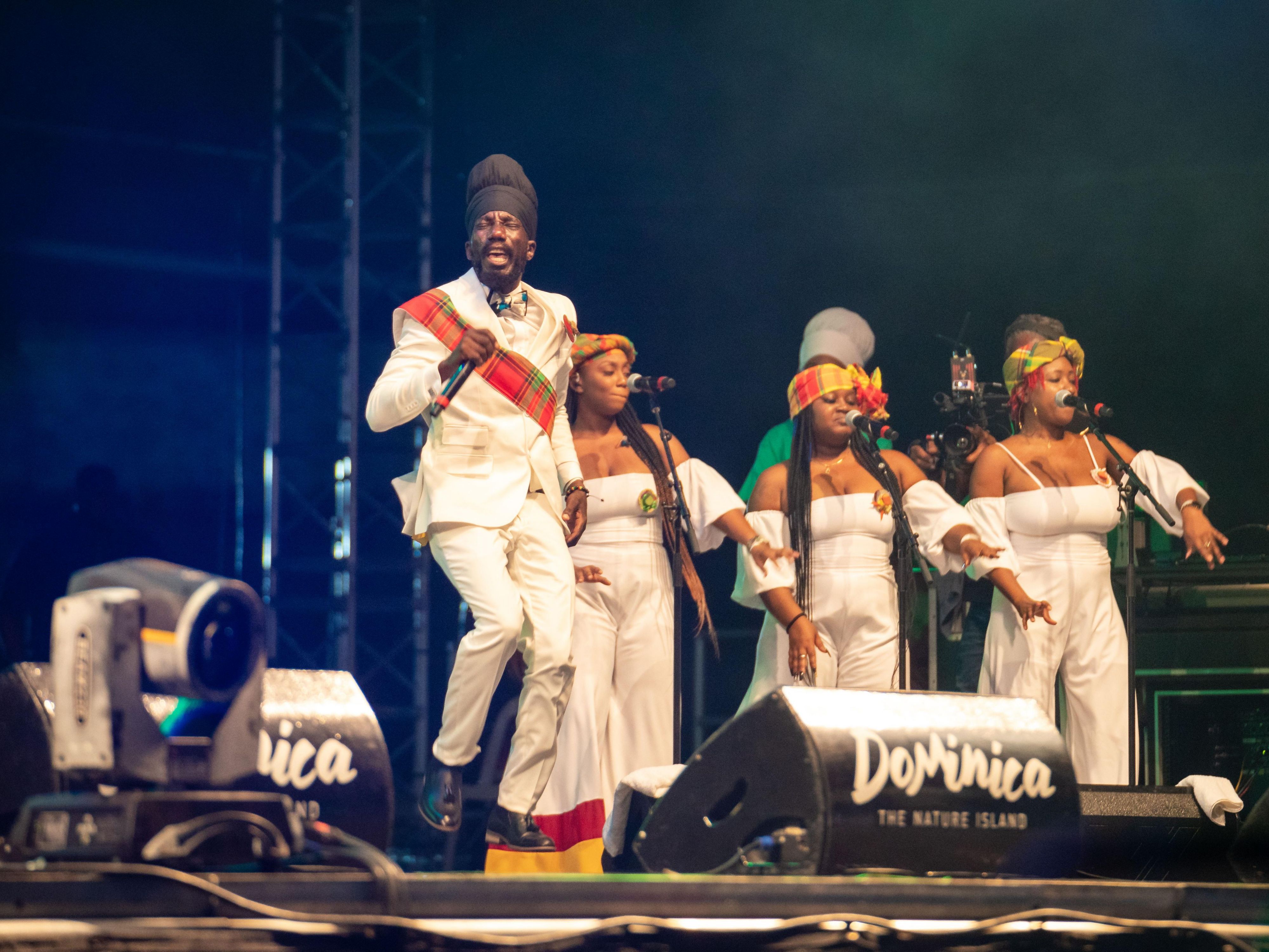 Creaole festival performers close to Intercontinental Dominica