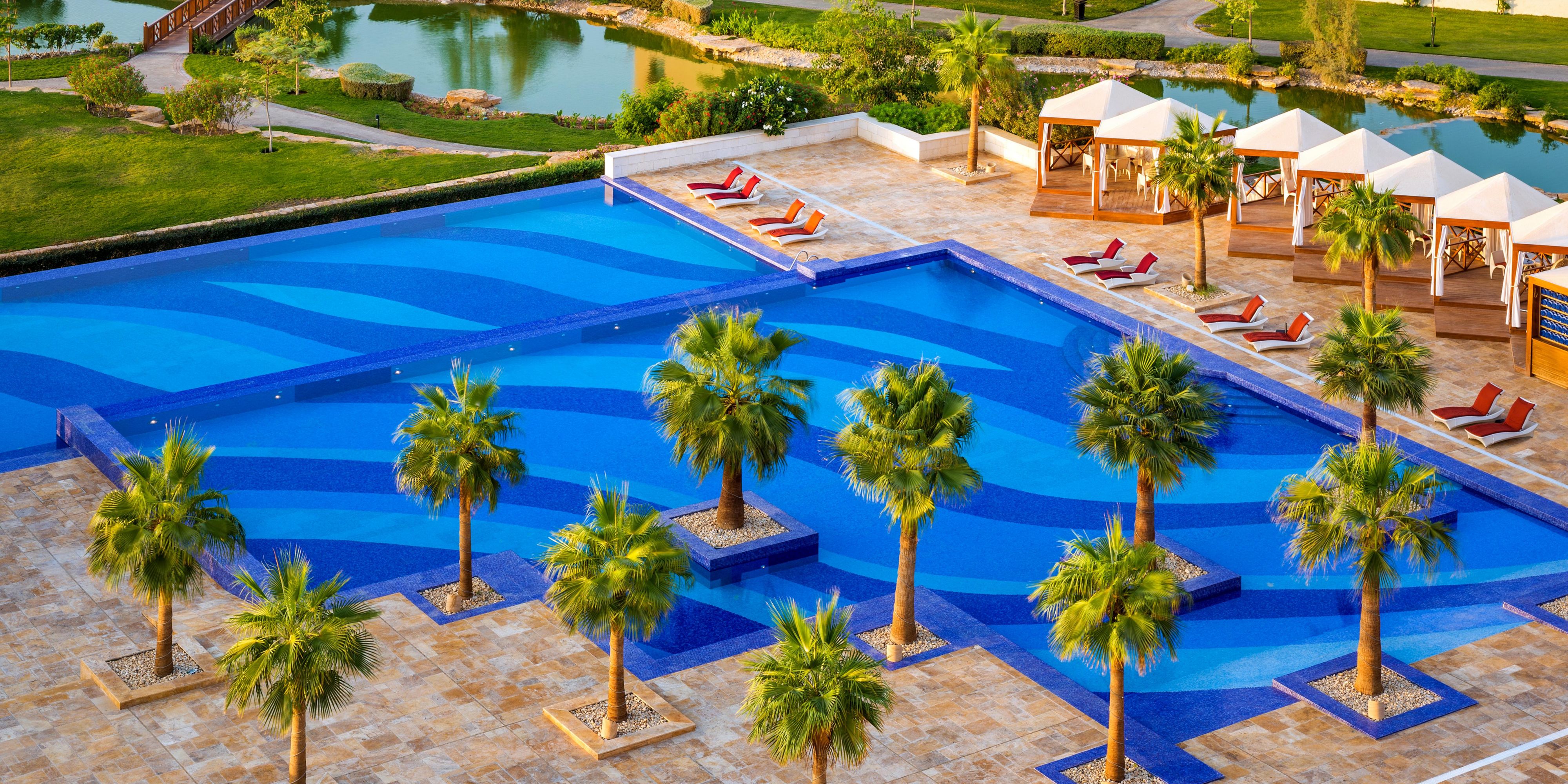 Set on lush grounds and surrounded by desert, our outdoor pools offer you the chance to unwind after a long day of traveling or sightseeing. There is nothing like a refreshing dip in the pool!