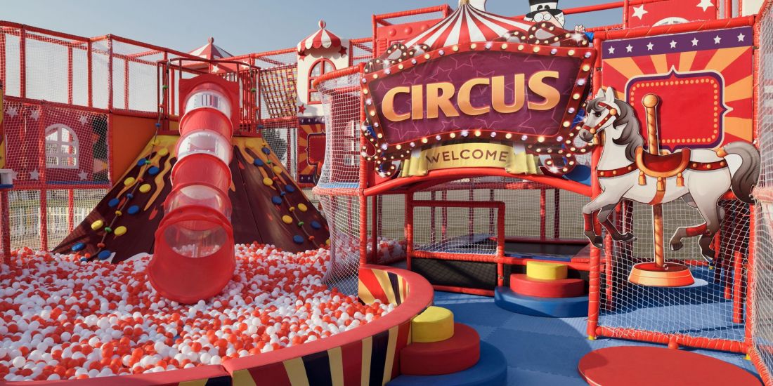 A circus themed kids area is just one of the places your little ones can enjoy. Image credit: InterContinental Durrat Al Riyadh Resort & Spa