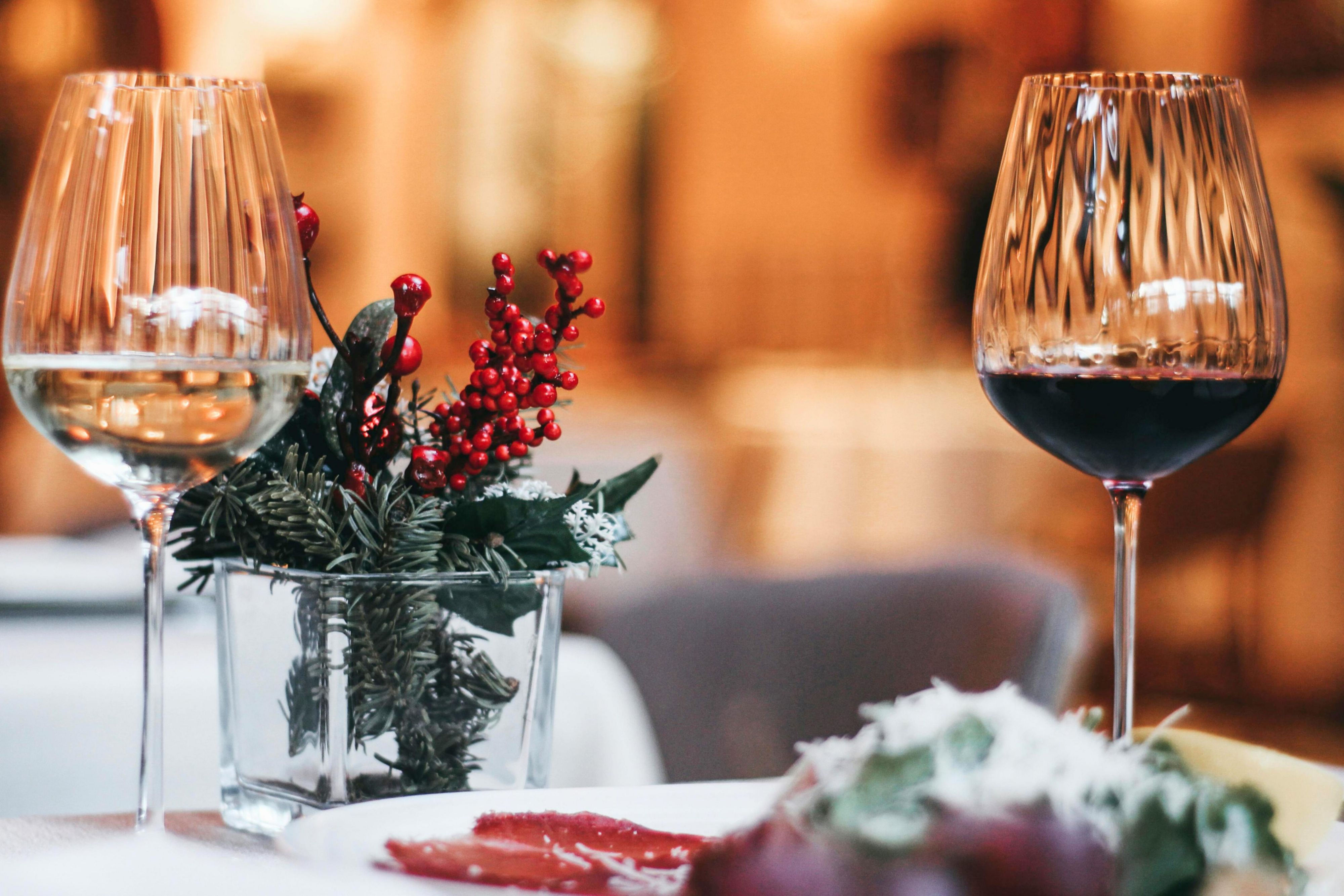 Christmas dinner and wine at Bistro 888.