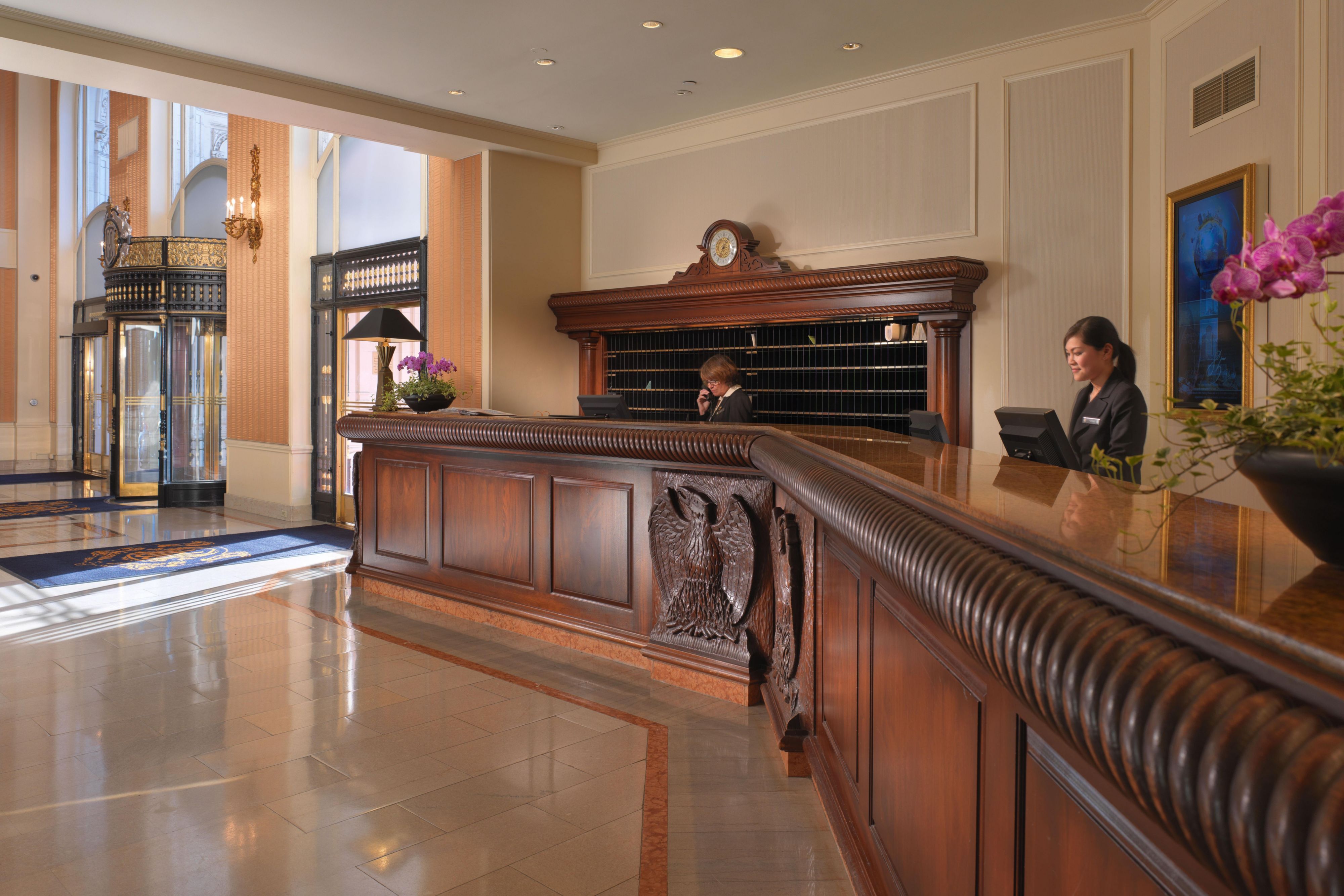 Front desk at IC Mark Hopkins