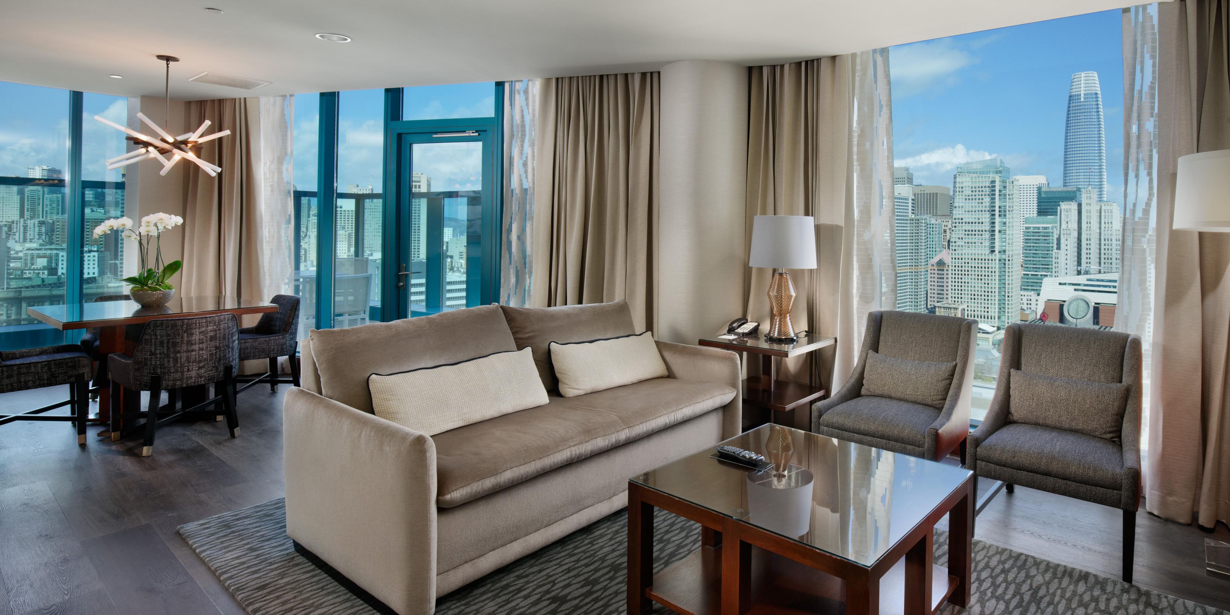 Beautiful city skyline views from our Terrace Suite
