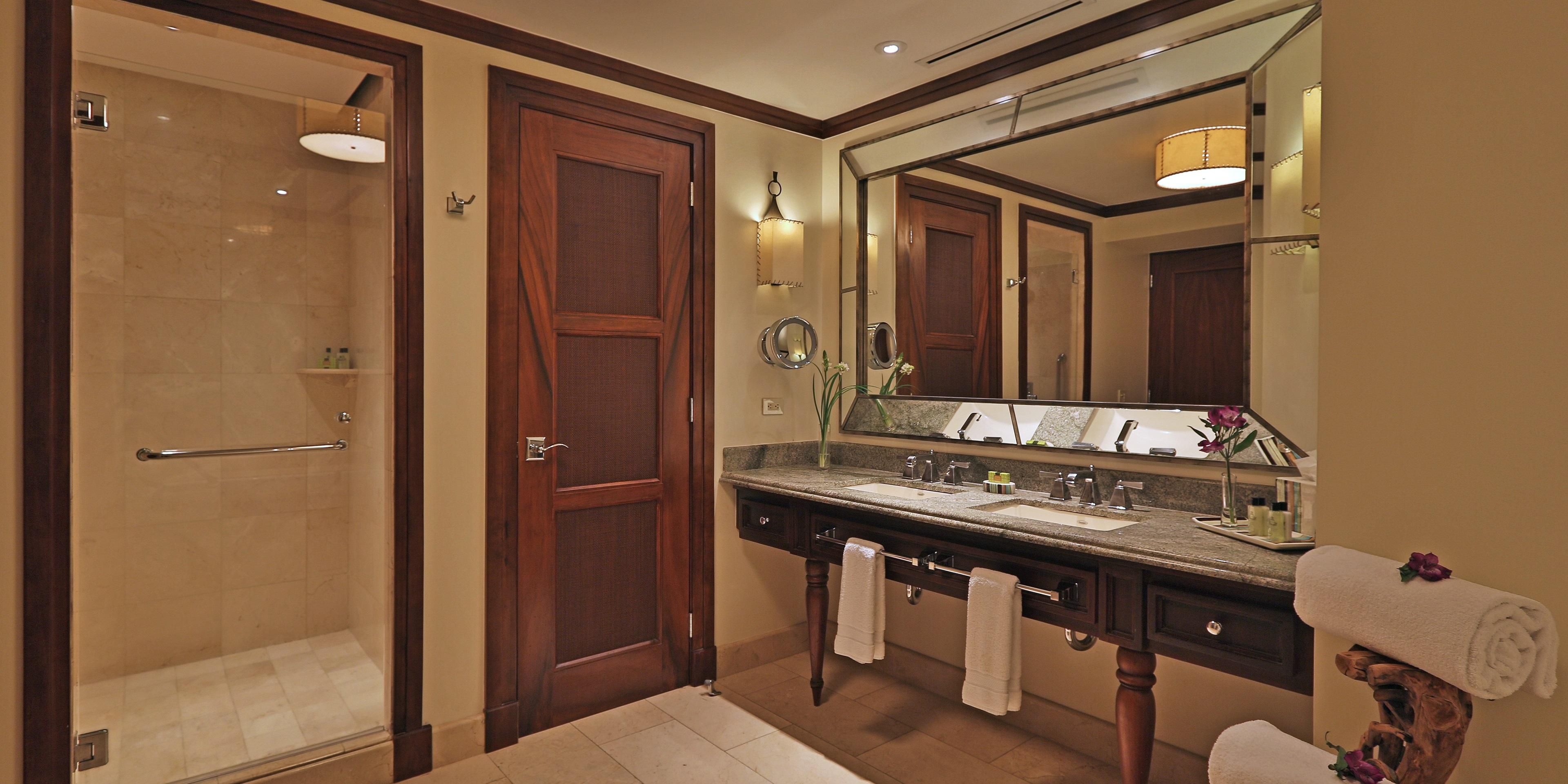 Get ready in our beautifully lit and spacious bathrooms.
