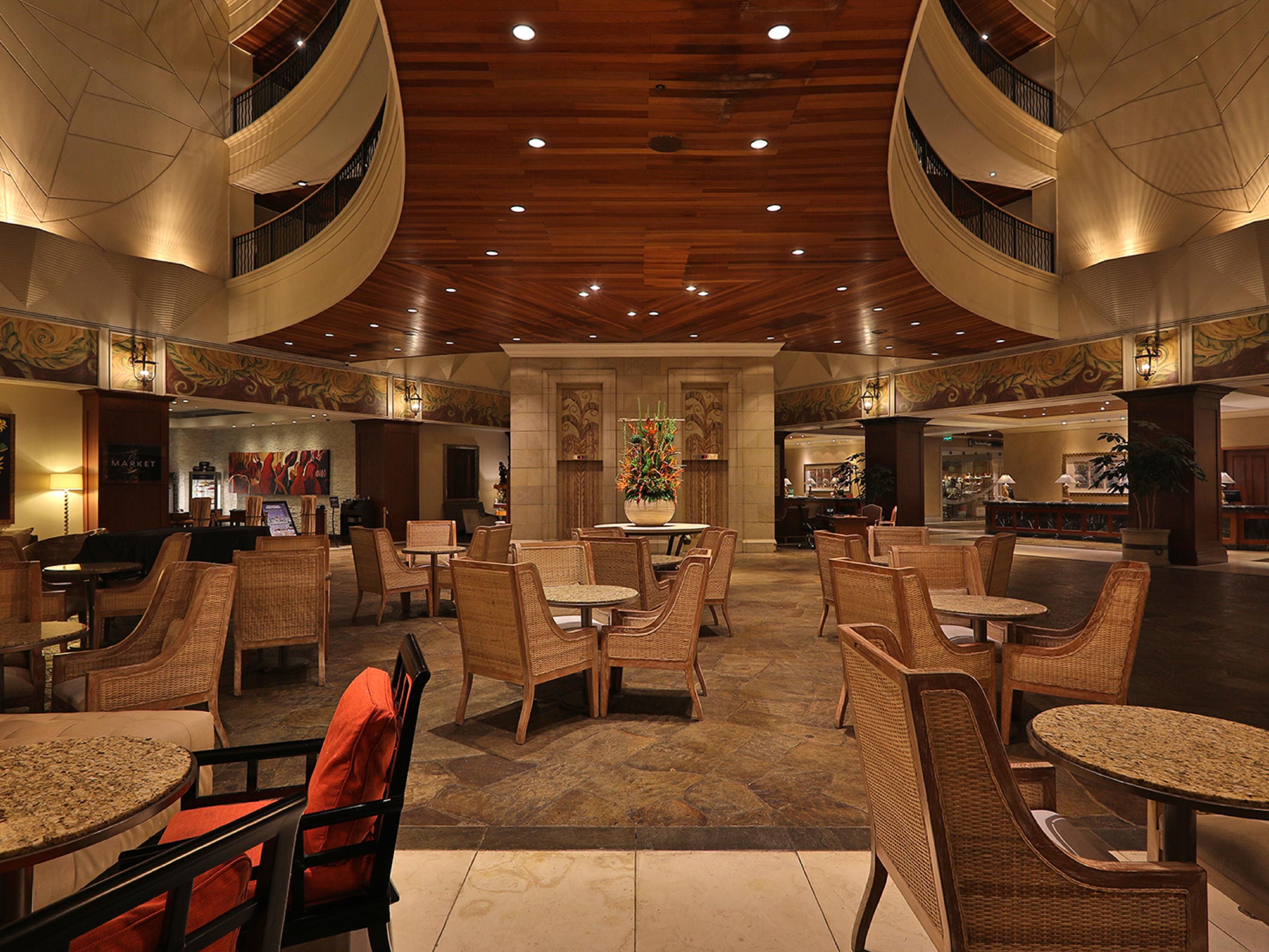 Our stylish hotel lobby welcomes you.