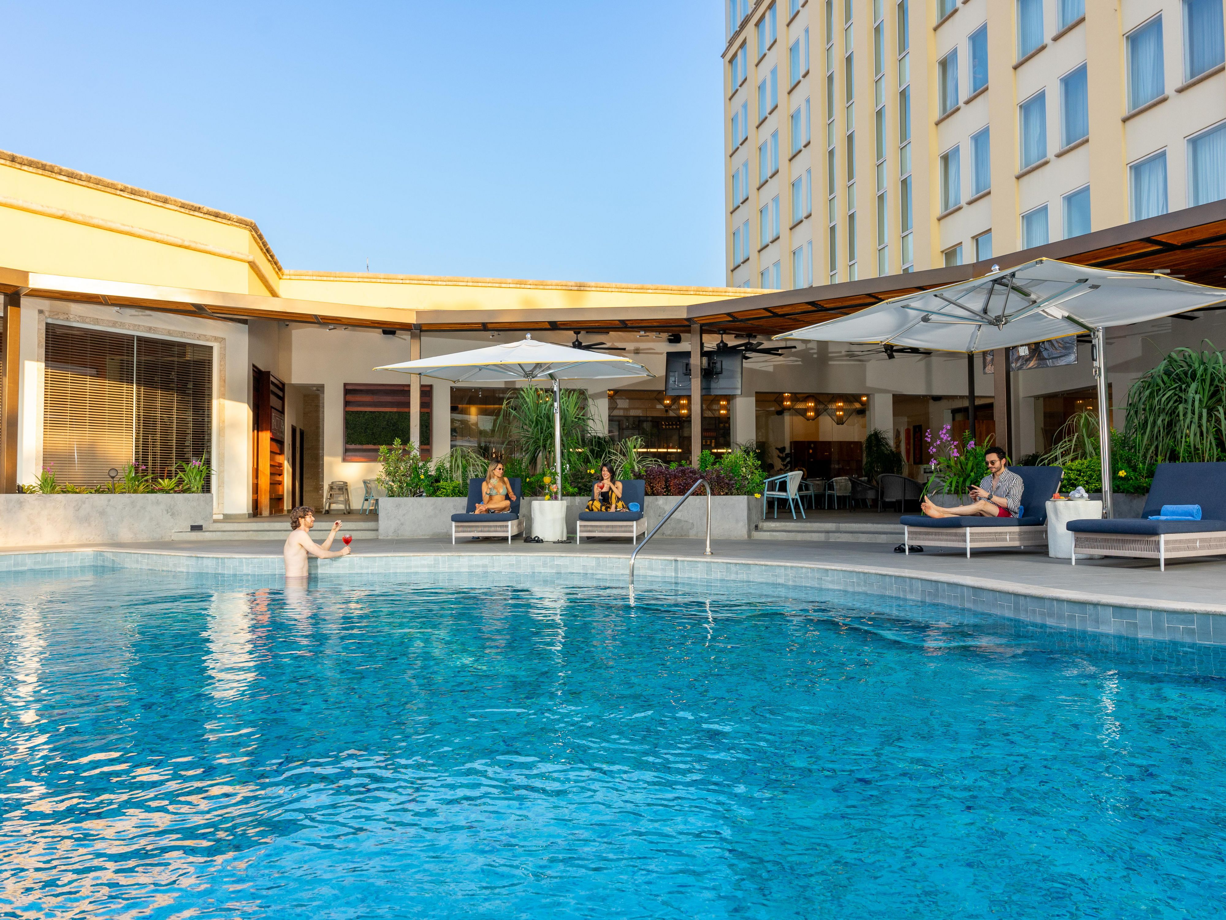 The swimming pool located at our newly renovated terrace